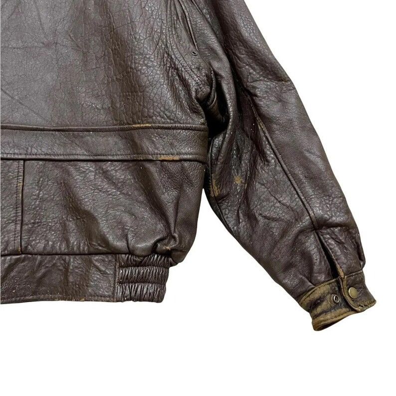 Genuine Leather Rare Vintage 80s Polo Club Genuine Leather Bomber Jacket Size US M / EU 48-50 / 2 - 16 Thumbnail