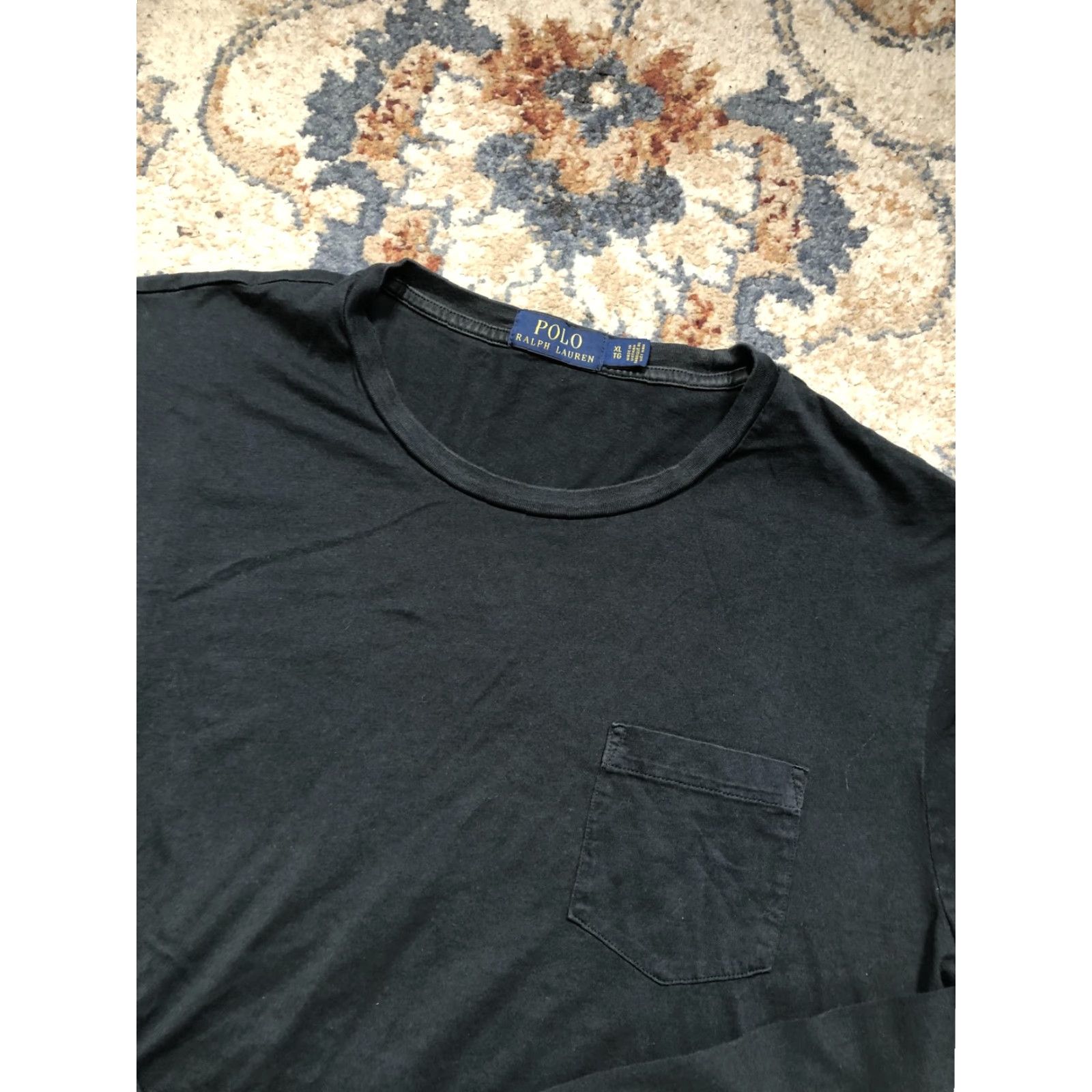 Polo Ralph Lauren Polo Ralph Lauren Shirt Mens XL Black Long Sleeve Pocket Pony Logo T-Shirt Size US XL / EU 56 / 4 - 7 Thumbnail