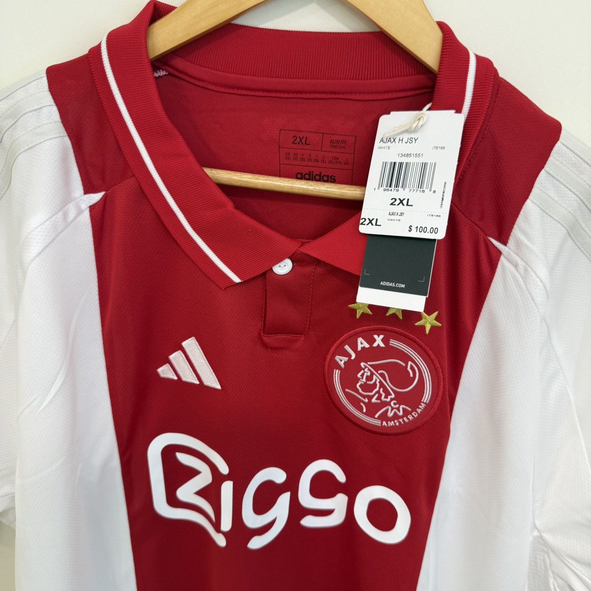 Adidas Ajax 24/25 Home Jersey Size US XXL / EU 58 / 5 - 3 Thumbnail