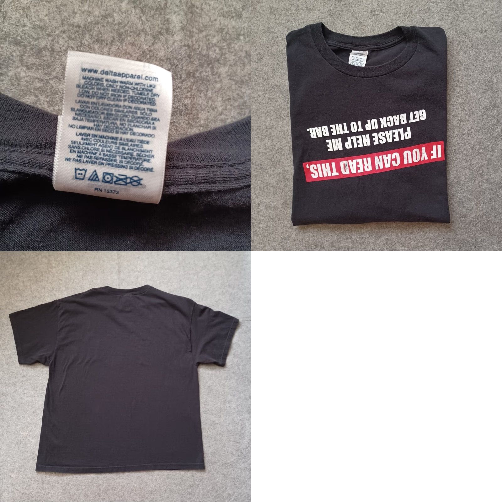 Delta Funny Party Tshirt Mens XL Black If You Can Read This Graphic Short Sleeve Size US XL / EU 56 / 4 - 9 Thumbnail