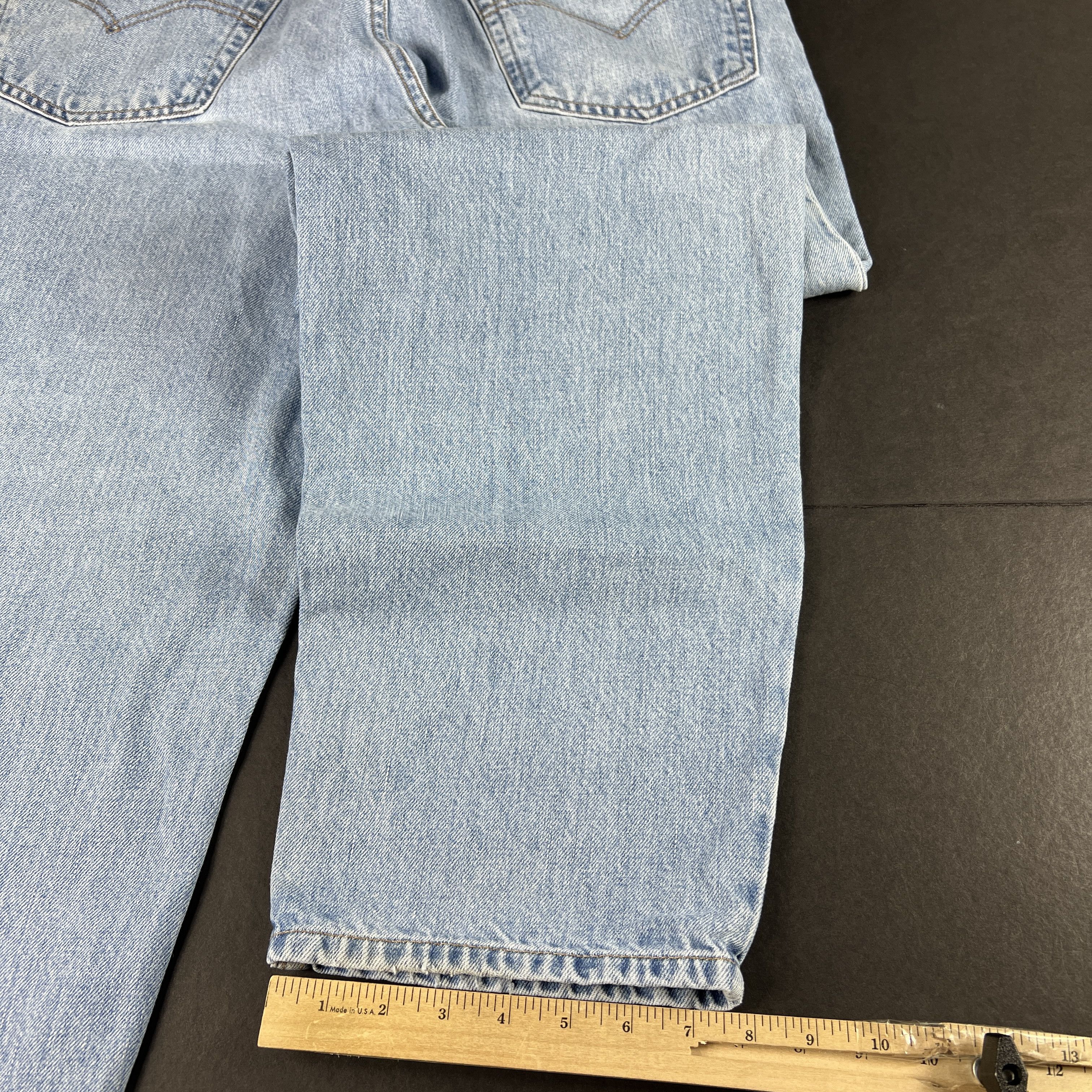 Levi's × Vintage VTG 90s Levi's Jeans 550 Relaxed Light Blue Cotton Denim Size US 36 / EU 52 - 15 Thumbnail