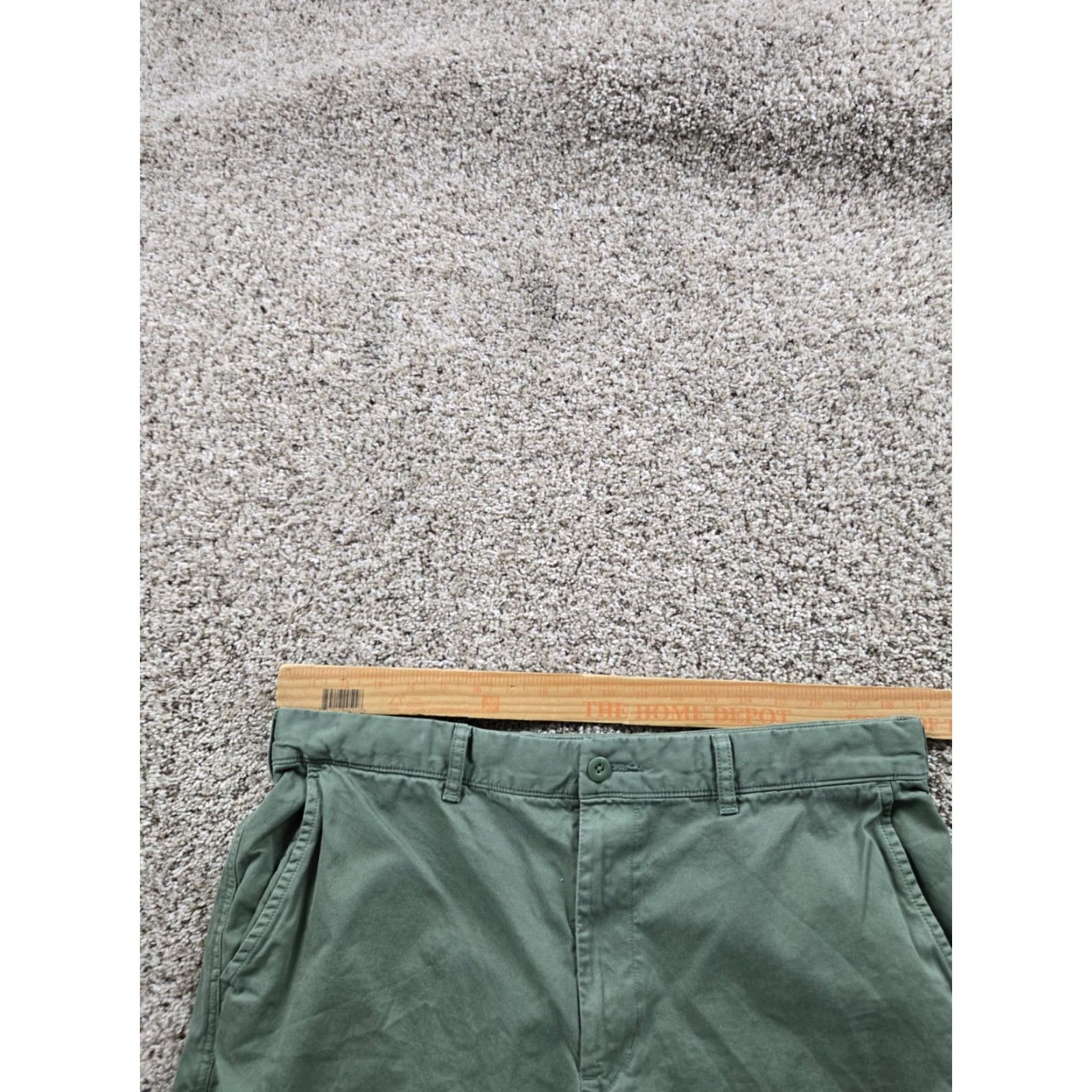 Uniqlo Uniqlo Chino Shorts Mens XL Green Classic Casual Flat Front Cotton Drawstring Size US 36 / EU 52 - 6 Thumbnail