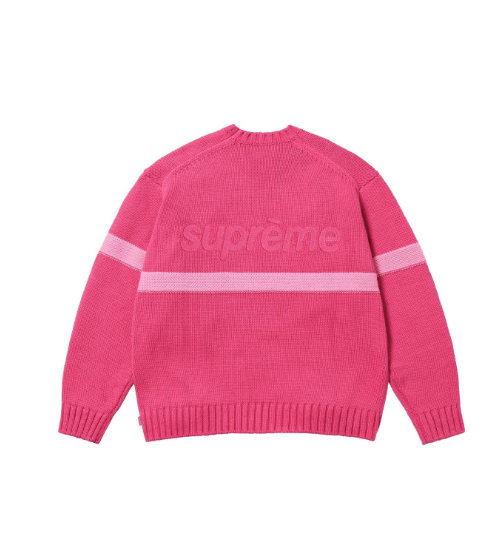 Supreme Supreme Tonal Applique Sweater Dark Pink Size Small Size US S / EU 44-46 / 1 - 2 Thumbnail
