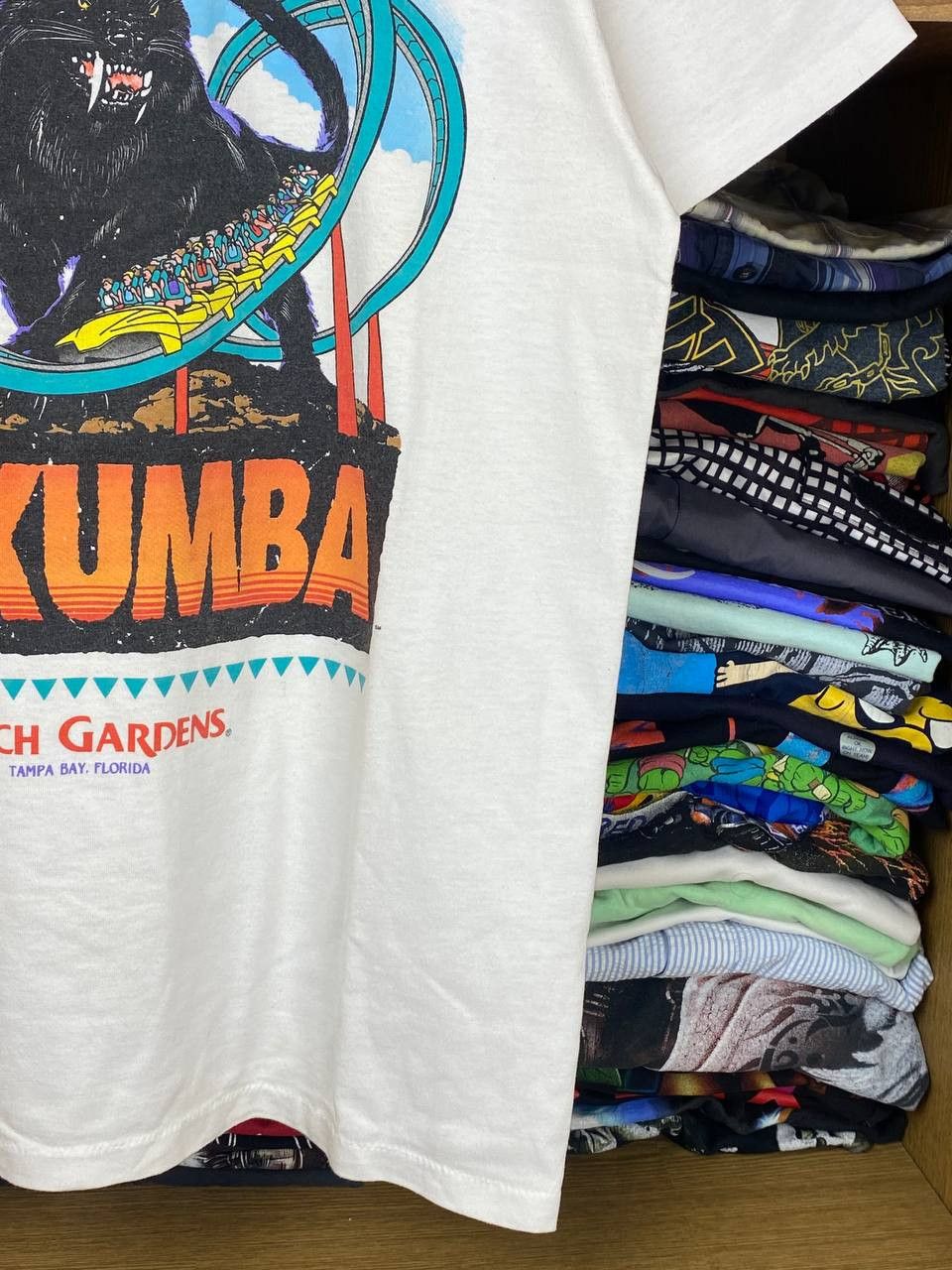 Vintage Vintage Kumba Roller Coaster 90s Oneita Theme Park Tee Size US M / EU 48-50 / 2 - 6 Thumbnail