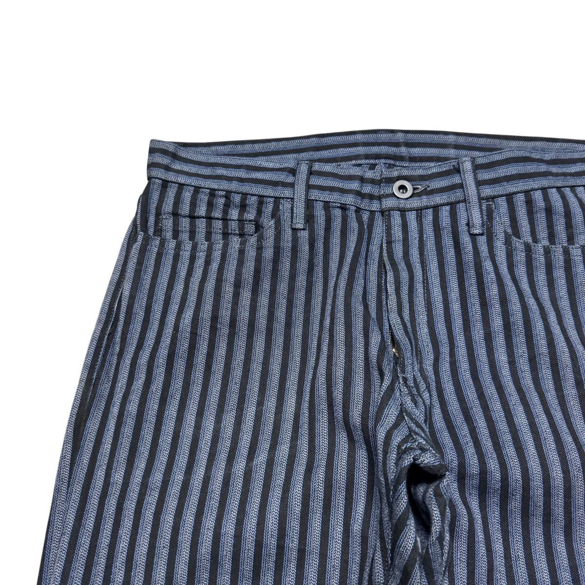 Japanese Brand EDGE RUPERT Striped Denim Flare Jeans Size US 30 / EU 46 - 4 Thumbnail