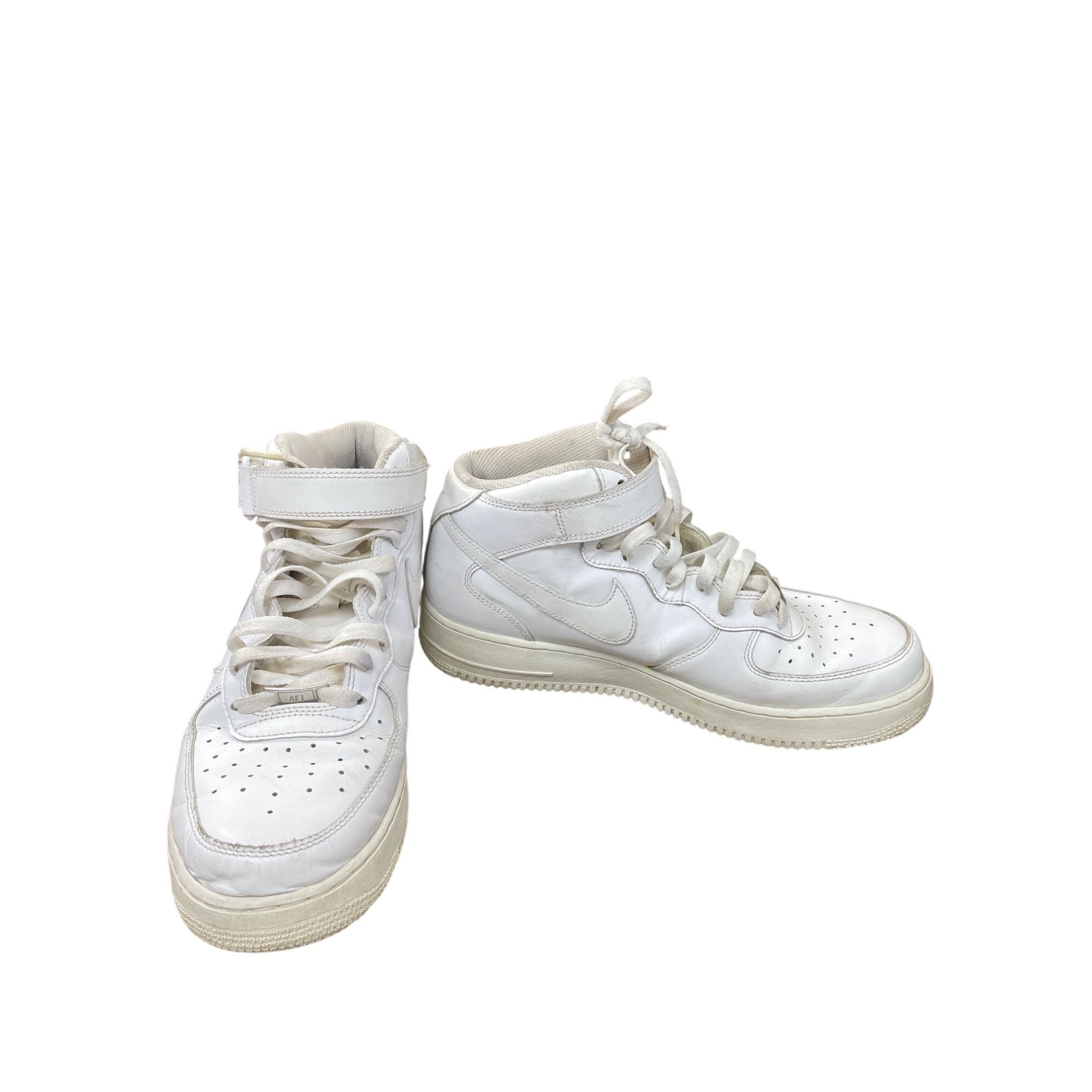 Nike Nike Air Force 1 mens vintage triple white Mid sneakers Size Size US 10.5 / EU 43-44 - 1 Thumbnail