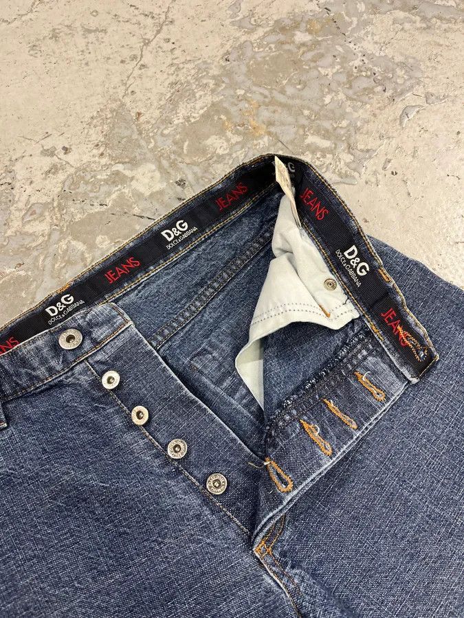 Dolce & Gabbana 2000s Dolce & Gabbana Raw Blue Denim Jeans Size US 31 - 11 Thumbnail