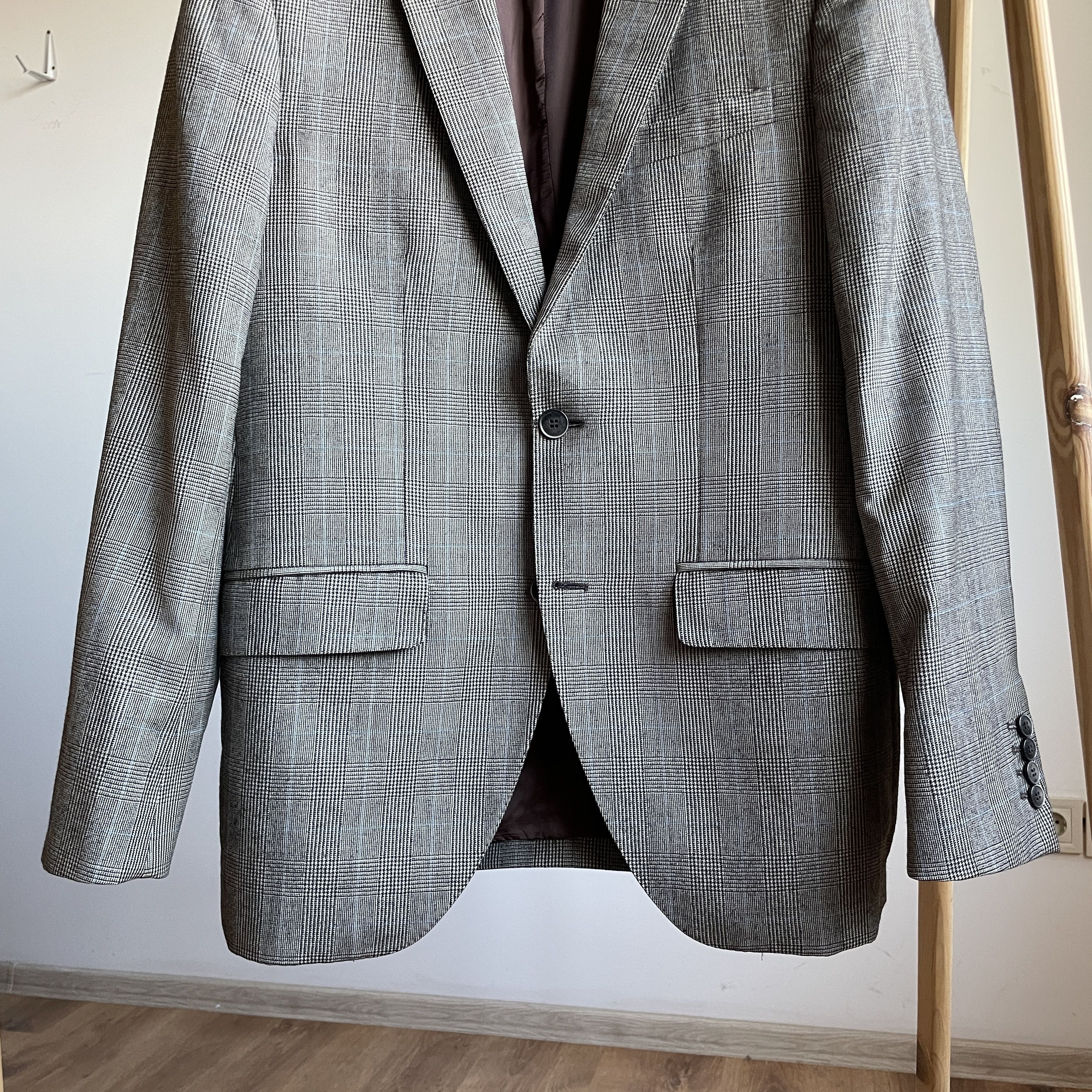 Hackett Hackett Mayfair Classic Pow Windowpane Wool Blazer Size 40R - 6 Thumbnail