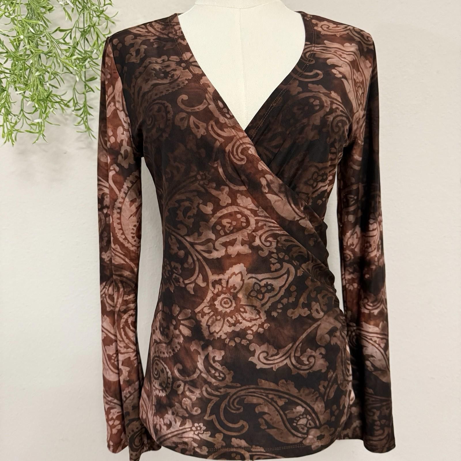 Designer Boho Indie Y2K Flared Sleeve Top Medium Size M / US 6-8 / IT 42-44 - 1 Thumbnail