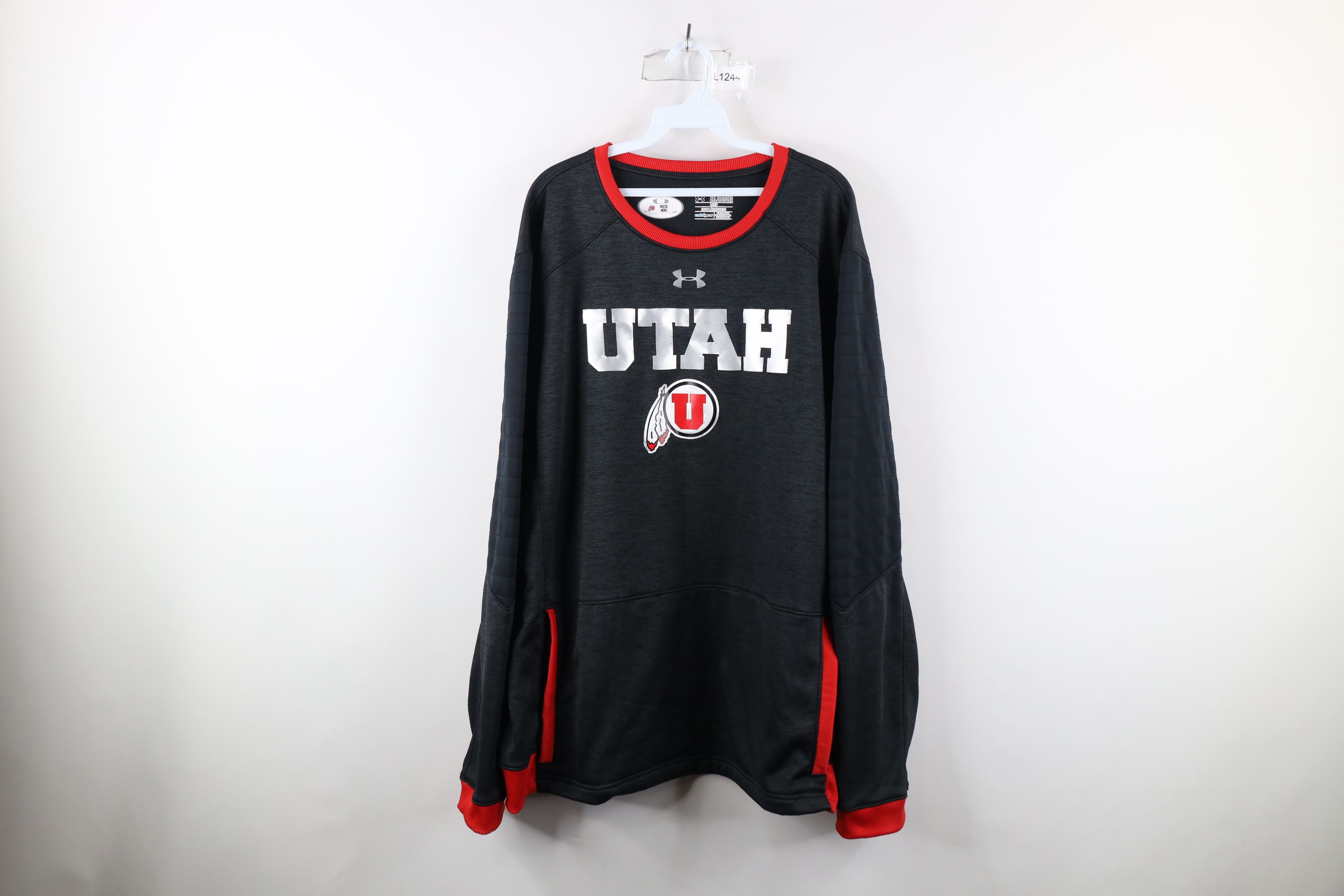 image of Under Armour University Of Utah Football Sweatshirt Gray in Grey, Men's (Size 2XL)