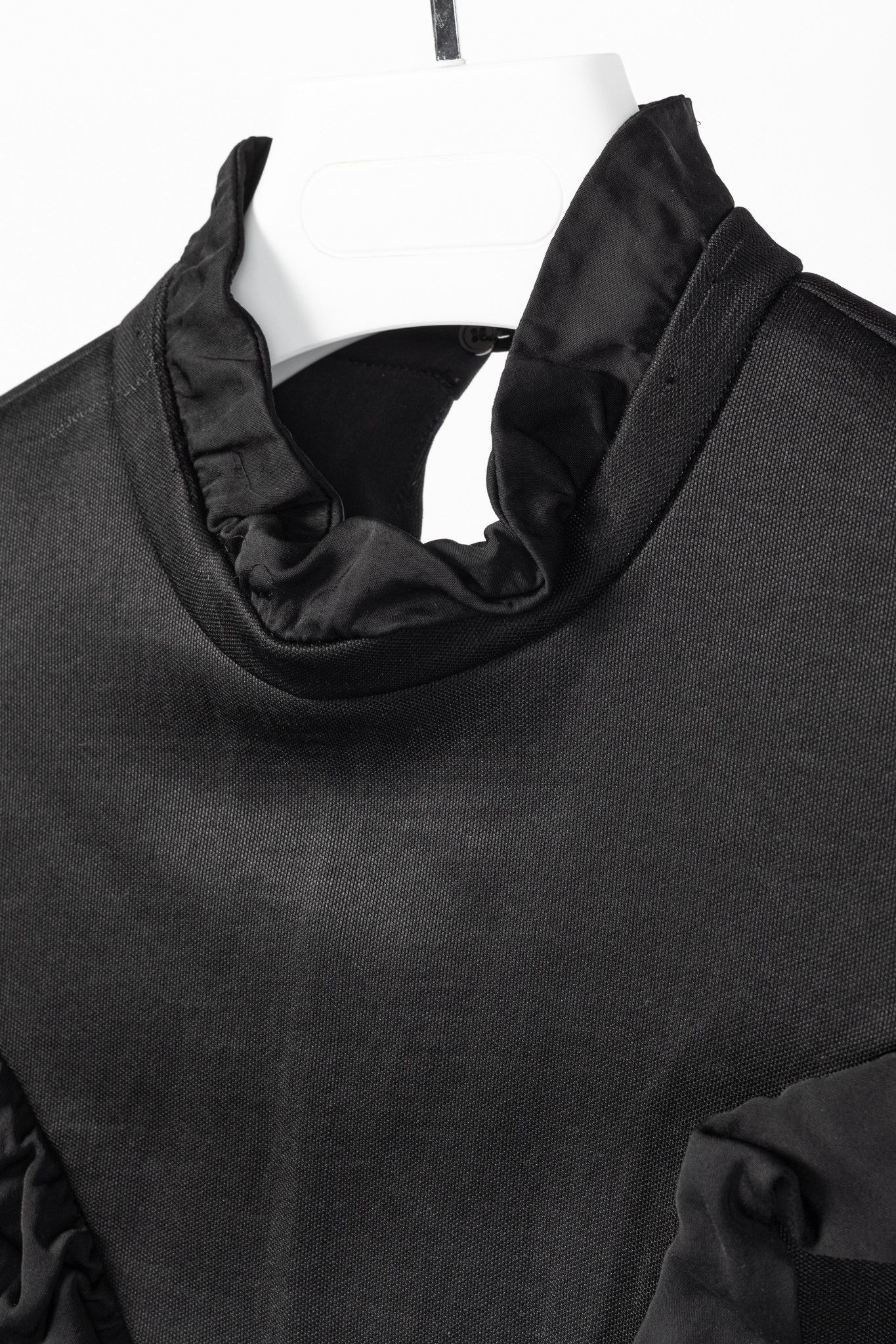 Sandro Sandro AW/17 Black Frilled-Trims Woven Mini Dress Size M / US 6-8 / IT 42-44 - 5 Thumbnail