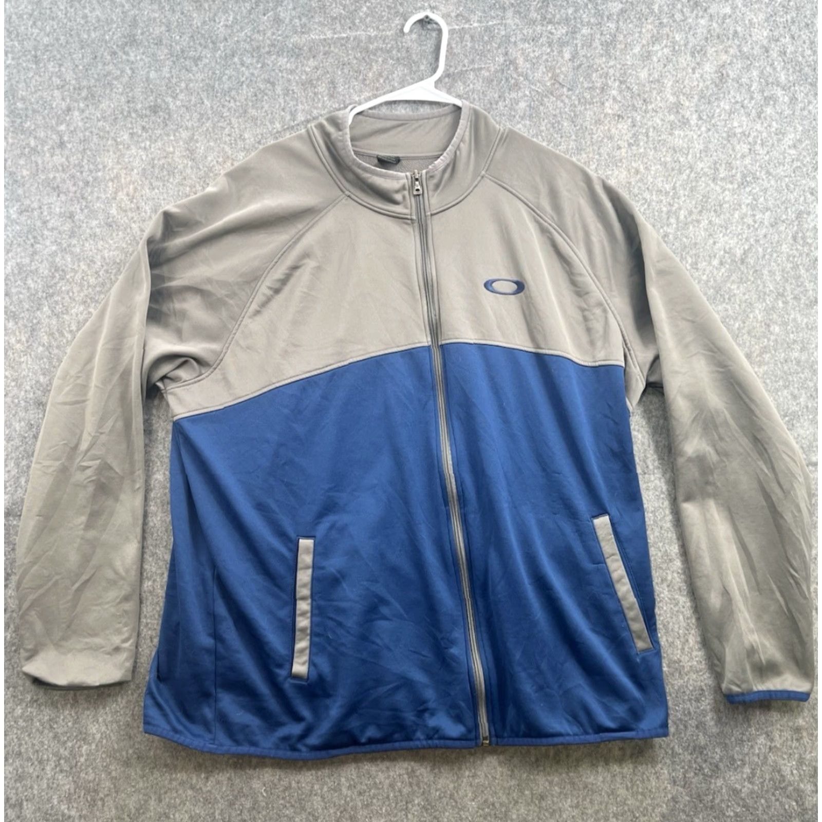 Oakley Oakley Men's Full Zip Jacket Gray Blue Color Block Fleece Outdoor Athletic S 2XL Size US XXL / EU 58 / 5 - 2 Thumbnail