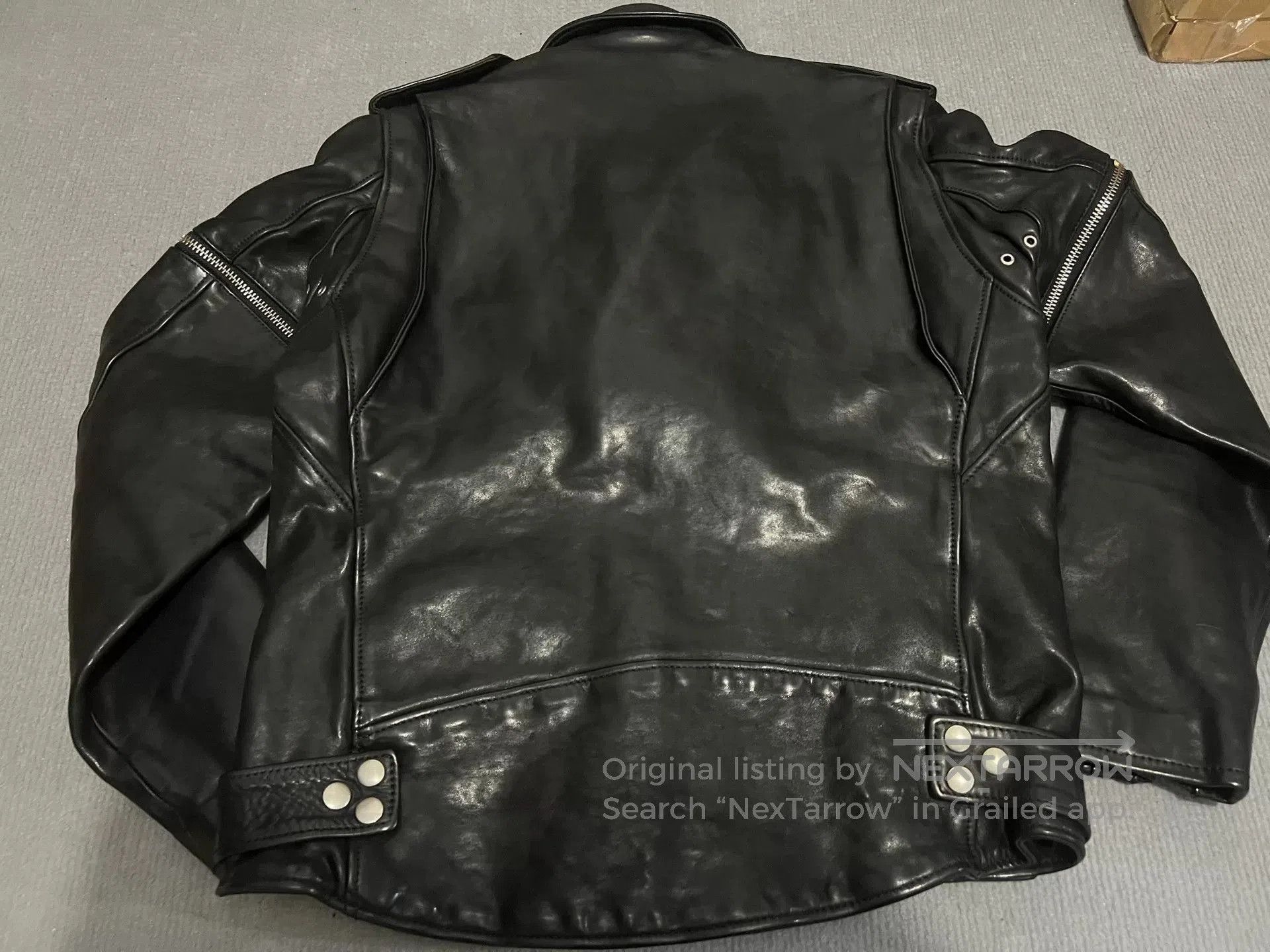 Other Horse Leather Motorcycle Jacket w/ Removable Sleeves. Size US XL / EU 56 / 4 - 6 Thumbnail