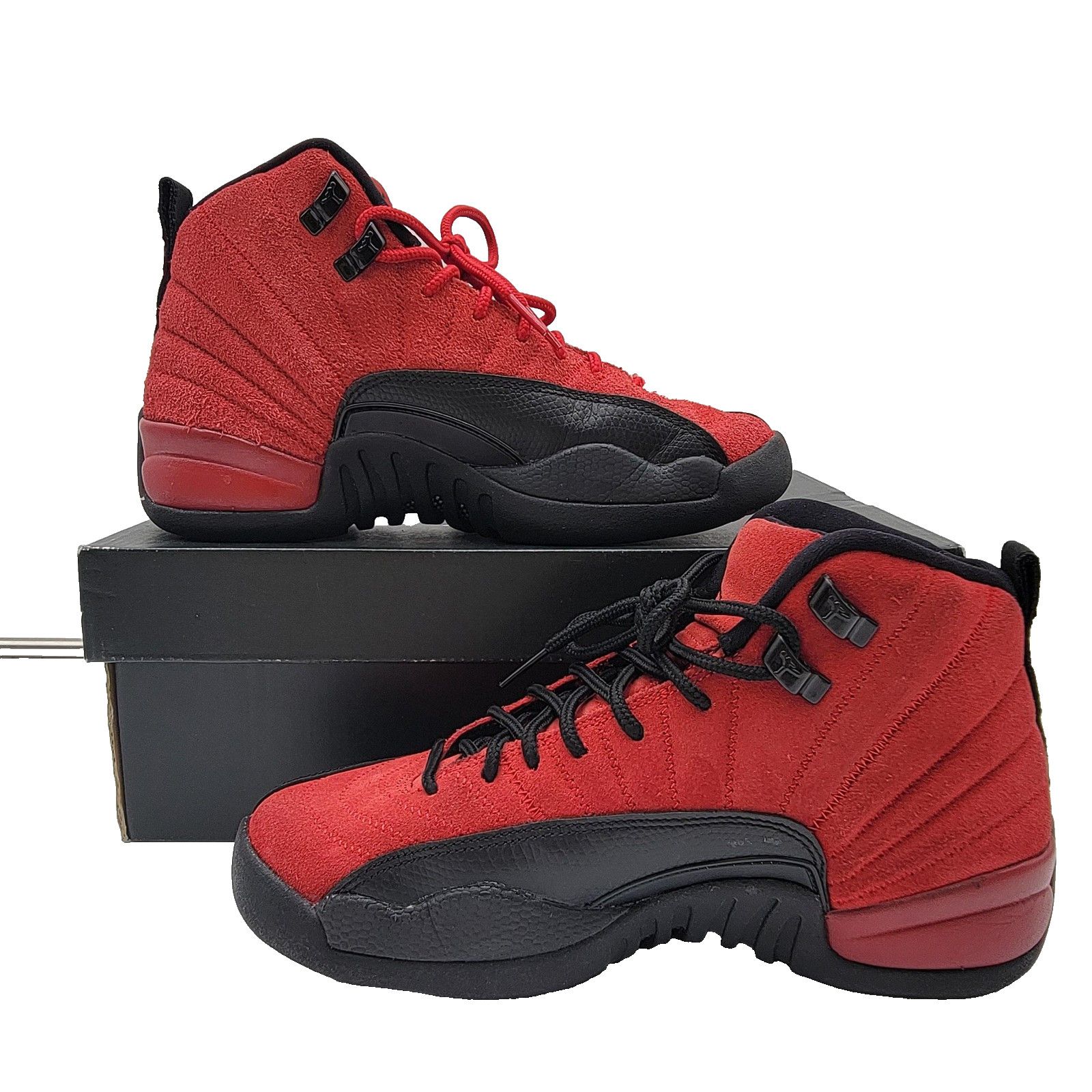 Jordan Brand Air Jordan 12 Retro Shoes GS Sz5Y Red Black Varsity Flu Game Size US 6.5 / IT 36.5 - 2 Thumbnail