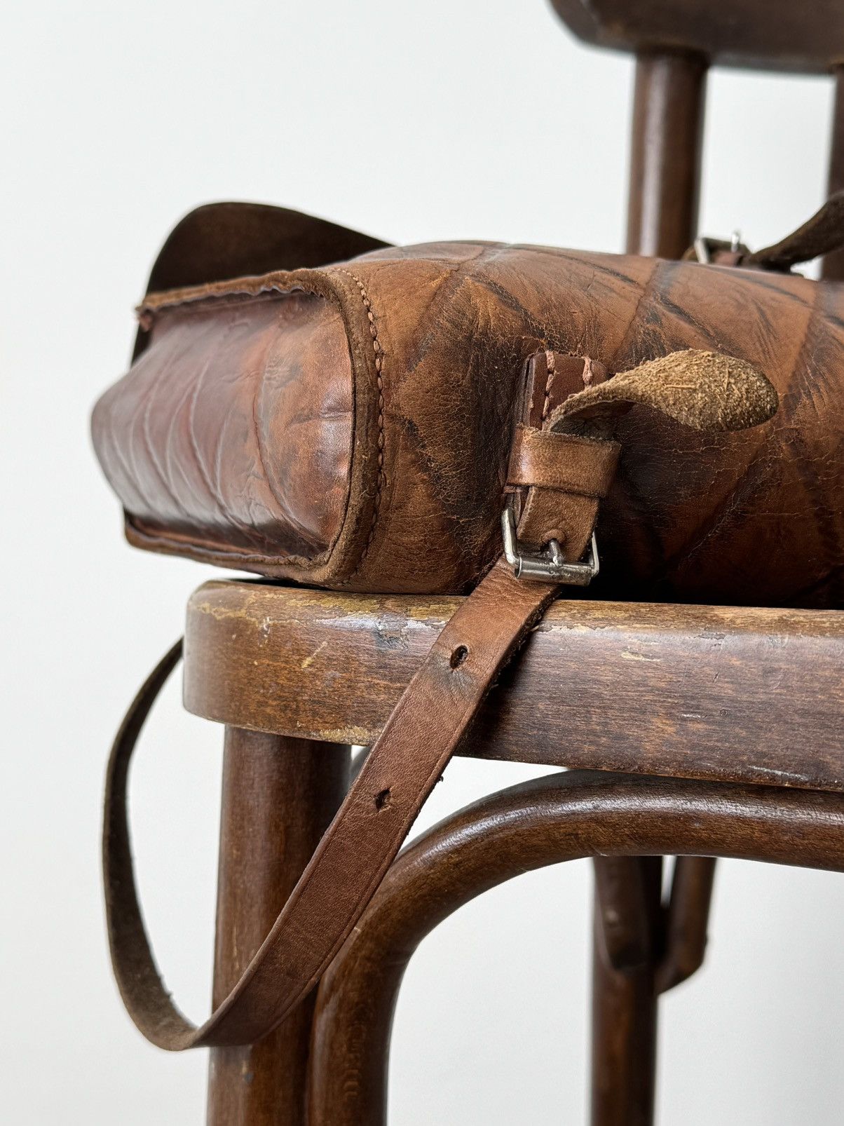 Vintage 1960s Vintage Swiss Leather Briefcase Handle/Backpack Size ONE SIZE - 8 Thumbnail