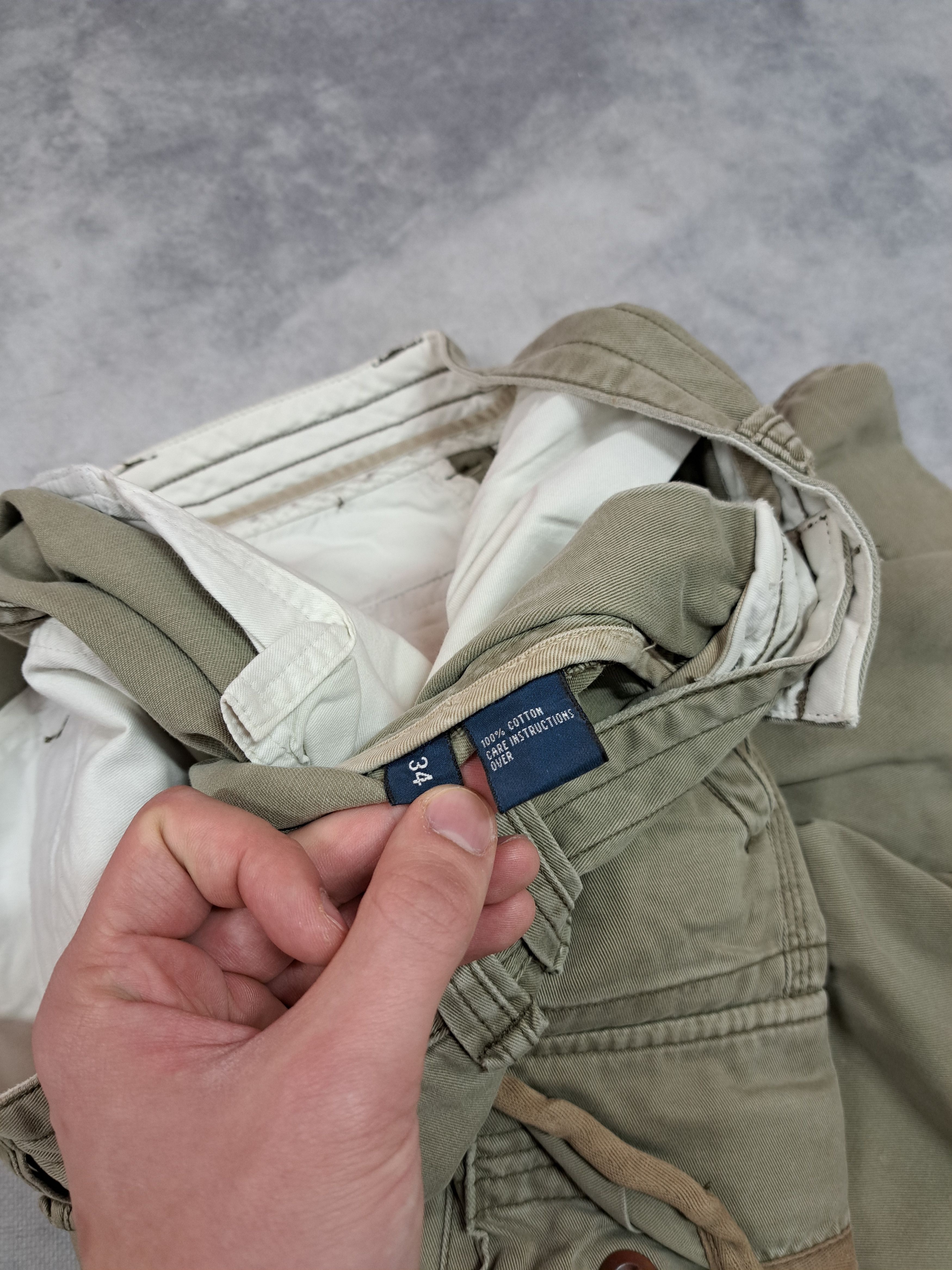 Polo Ralph Lauren Vintage 90s Polo Ralph Lauren Utility Cargo Pants Khaki Size US 34 / EU 50 - 9 Thumbnail