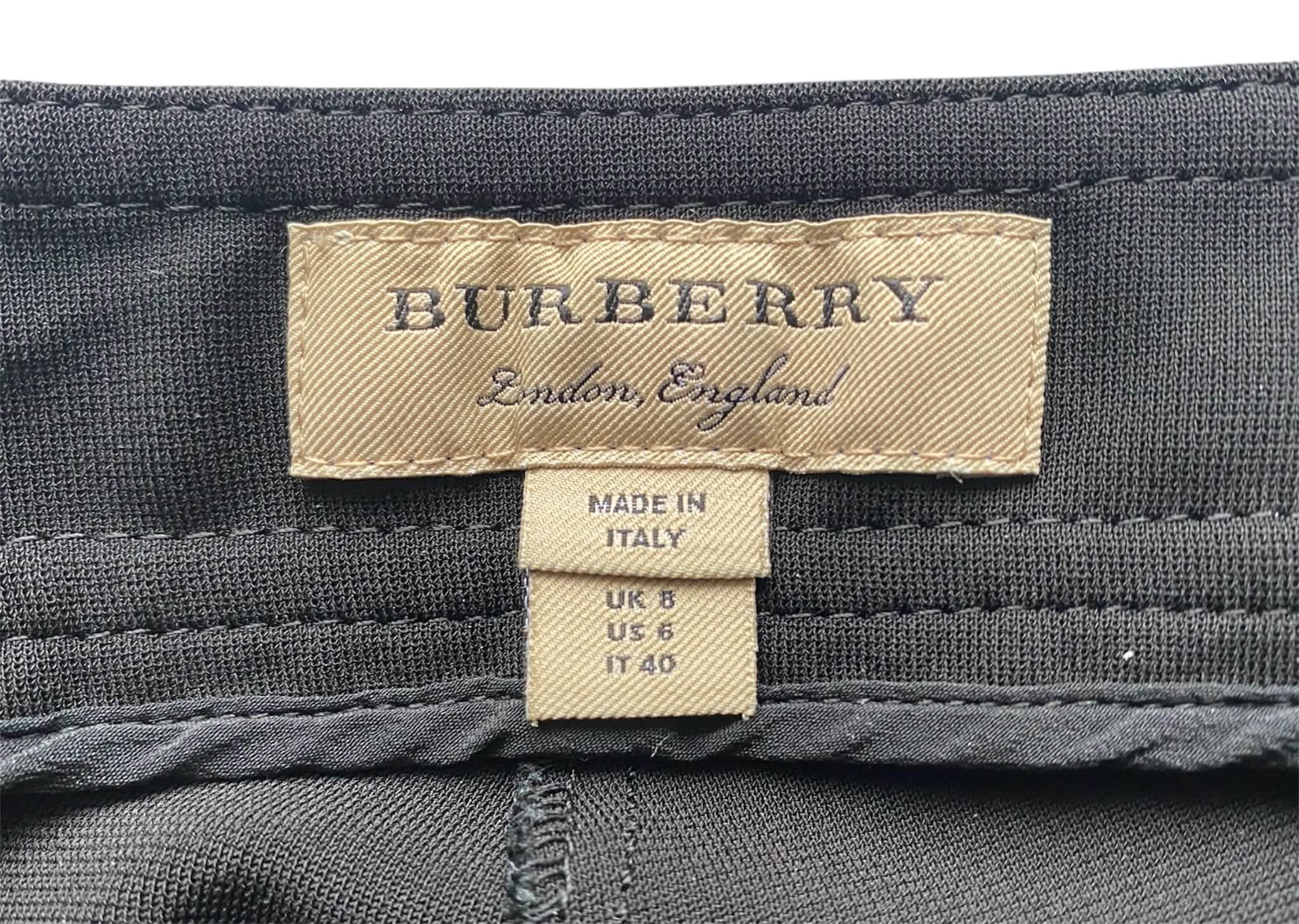 Burberry Burberry Black Lamb Leather Trim Skinny Fit Pants Leggings Size 28" / US 6 / IT 42 - 8 Thumbnail