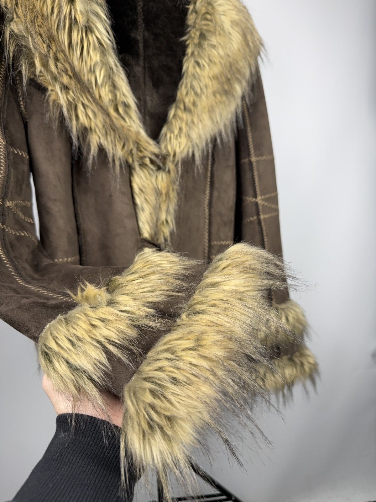 Japanese Brand 00s Y2K Missy Faux Fur Shearling Jacket IfSixWasNine Style Size XL / US 12-14 / IT 48-50 - 12 Thumbnail