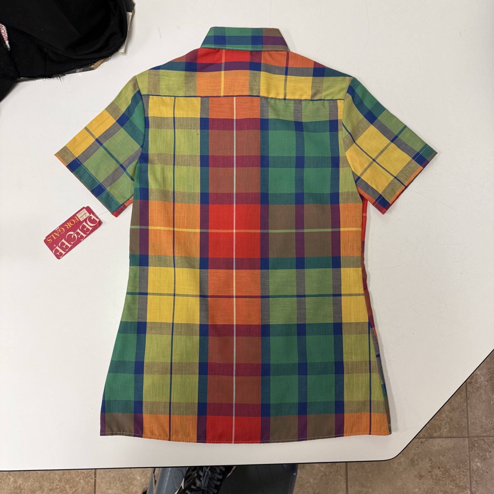 Other NOS NWT Vintage 80's Dee Cee USA Rainbow Spring PLAID Shirt Size S / US 4 / IT 40 - 2 Thumbnail