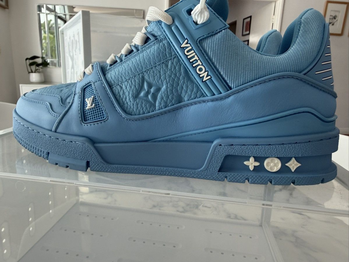 Louis Vuitton Embossed Monogram Blue Louis Vuitton Trainers. Size US 9.5 / EU 42-43 - 5 Thumbnail