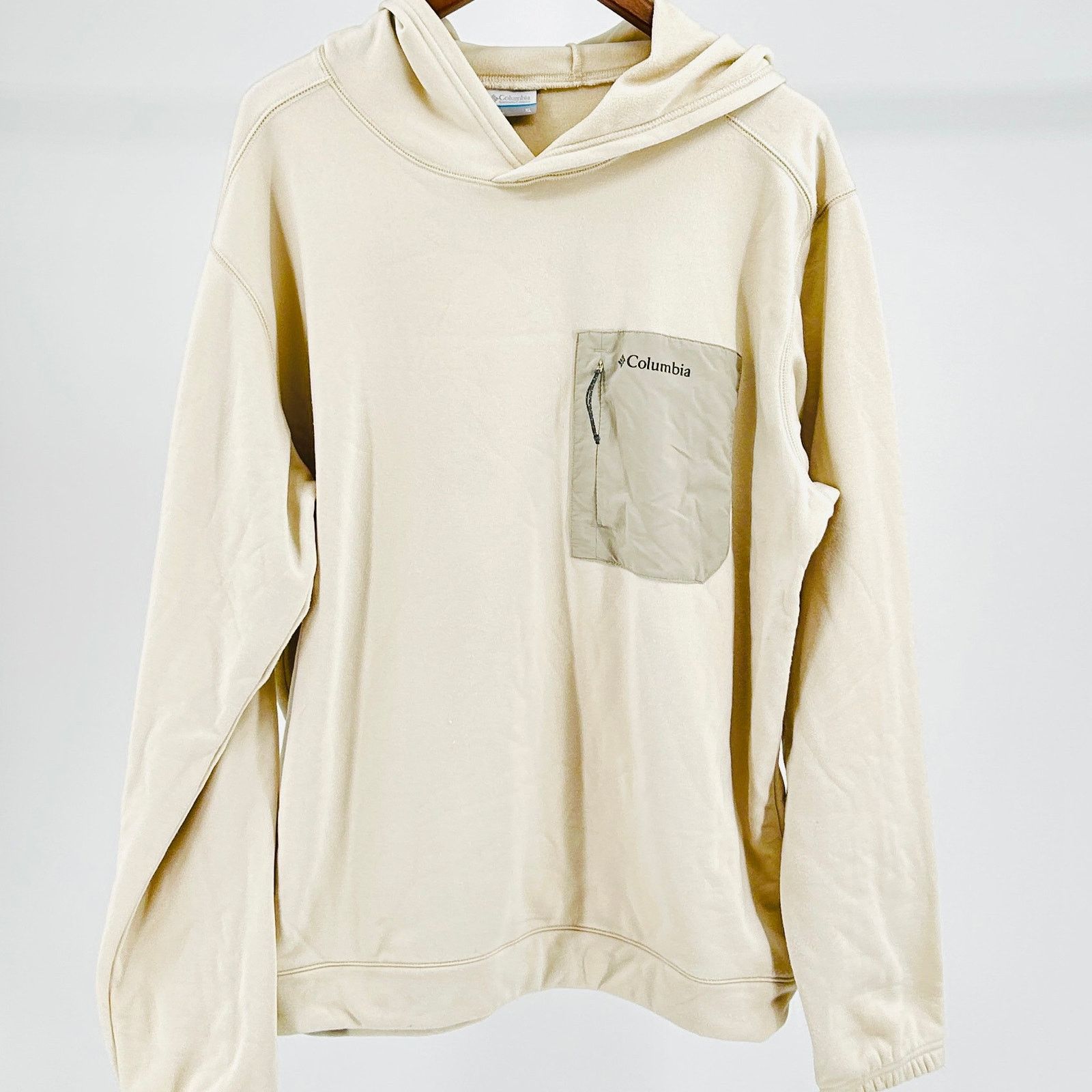 Columbia Columbia Performance Cream White Oversized Hooded Sweatshirt Size US XL / EU 56 / 4 - 1 Thumbnail