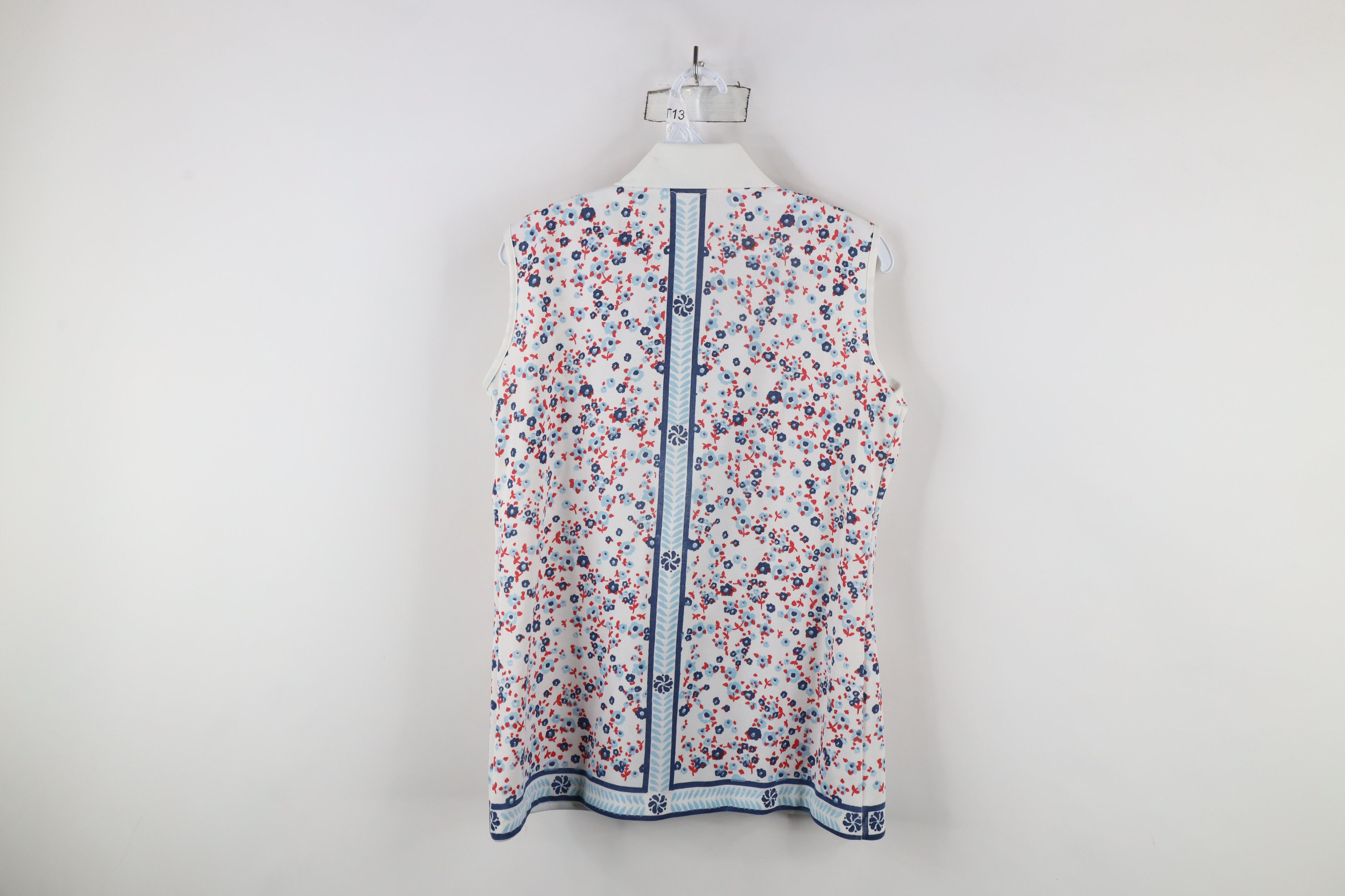 Vintage Vintage 70s Mid Century Modern MCM Knit Flower Button Shirt Size M / US 6-8 / IT 42-44 - 7 Thumbnail
