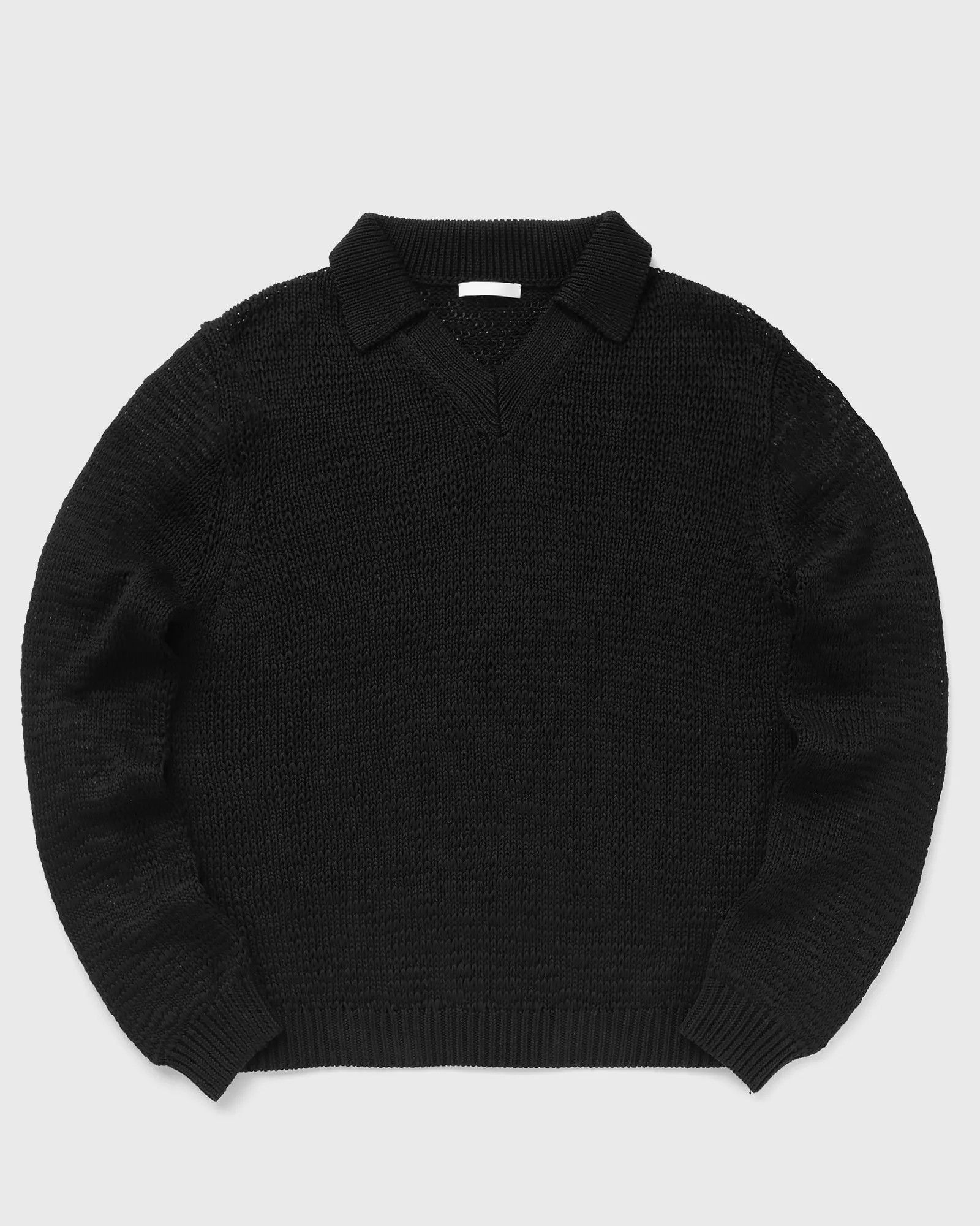 Helmut Lang HELMUT LANG Zach black loosely knit v neck cotton sweater Size US L / EU 52-54 / 3 - 5 Thumbnail