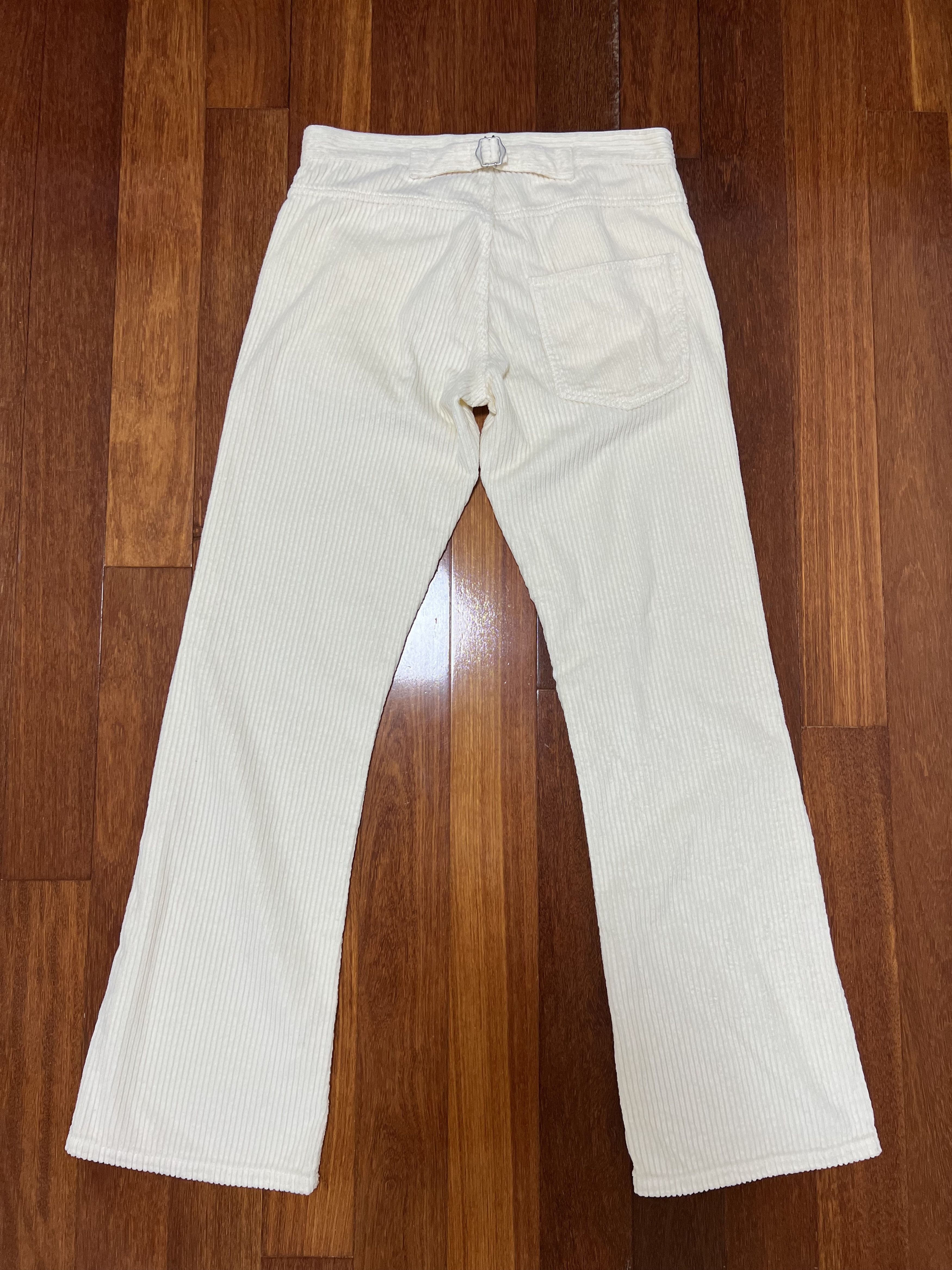 ERL 💚 SS20 ERL Flared Corduroy Pants White Large NEW Size US 32 / EU 48 - 2 Thumbnail