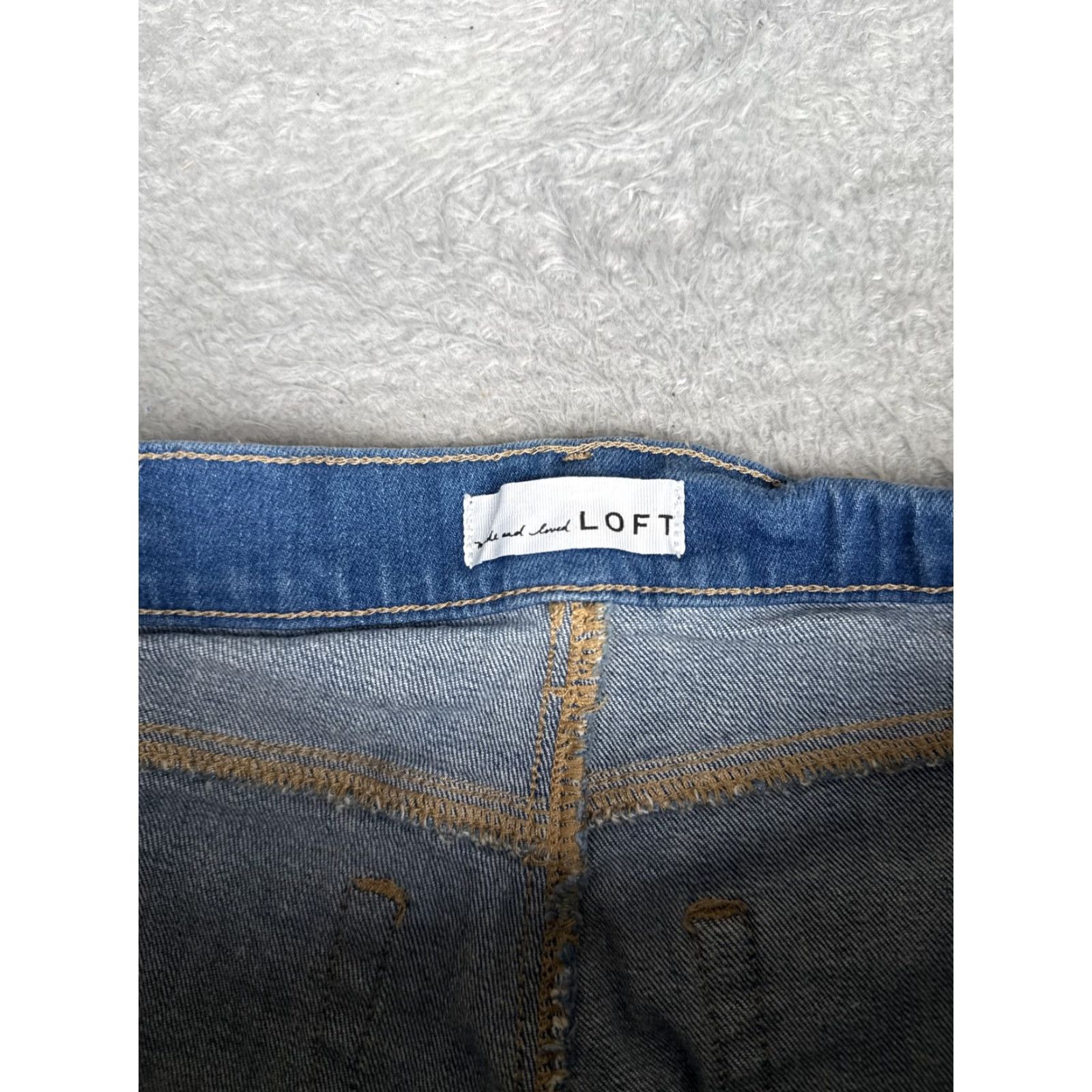 Loft LOFT Slim Crop Jeans Womens 8P Blue Medium Wash High Rise Denim 29x22 Raw Hem Petite Size Size 30" / US 8 / IT 44 - 6 Thumbnail