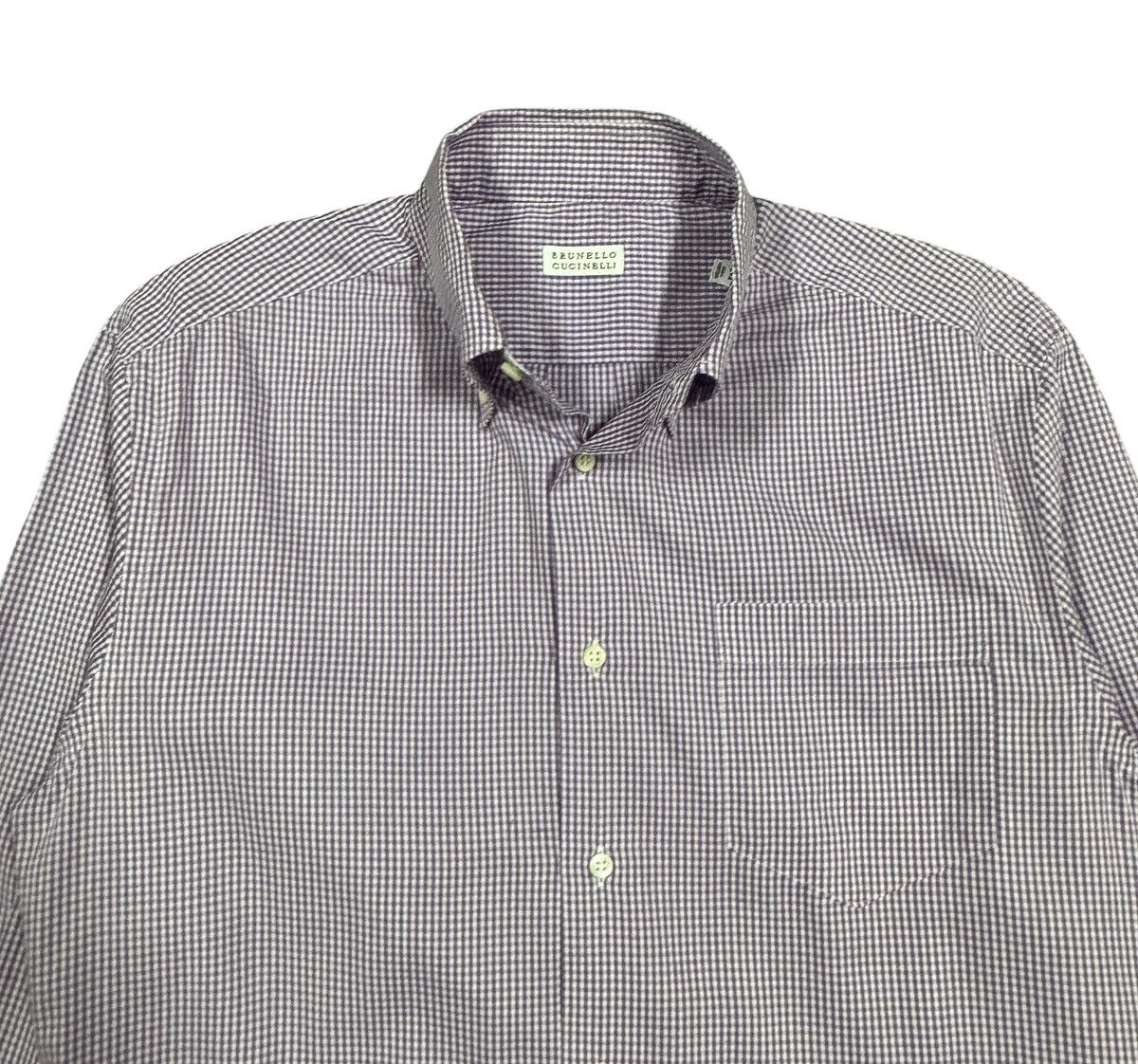 Brunello Cucinelli Brunello Cucinelli Og Checked Shirt Button Ups Italy Size US M / EU 48-50 / 2 - 3 Thumbnail