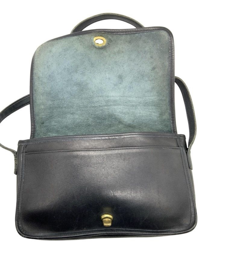 Coach VTG Coach Black Leather Messenger Shoulder Purse 1970s Size ONE SIZE - 2 Thumbnail