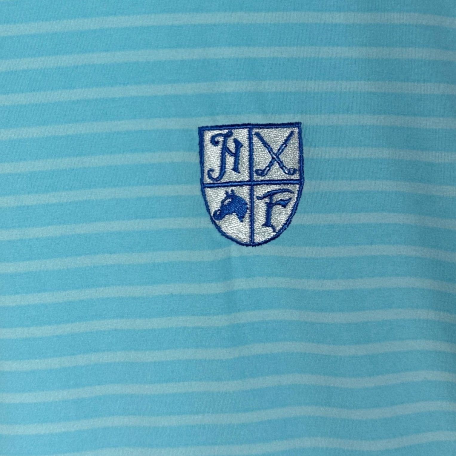 Vintage B. Draddy Sport Polo Shirt Men L Blue Stripe Shirt Golf Performance Stretch Size US L / EU 52-54 / 3 - 6 Thumbnail