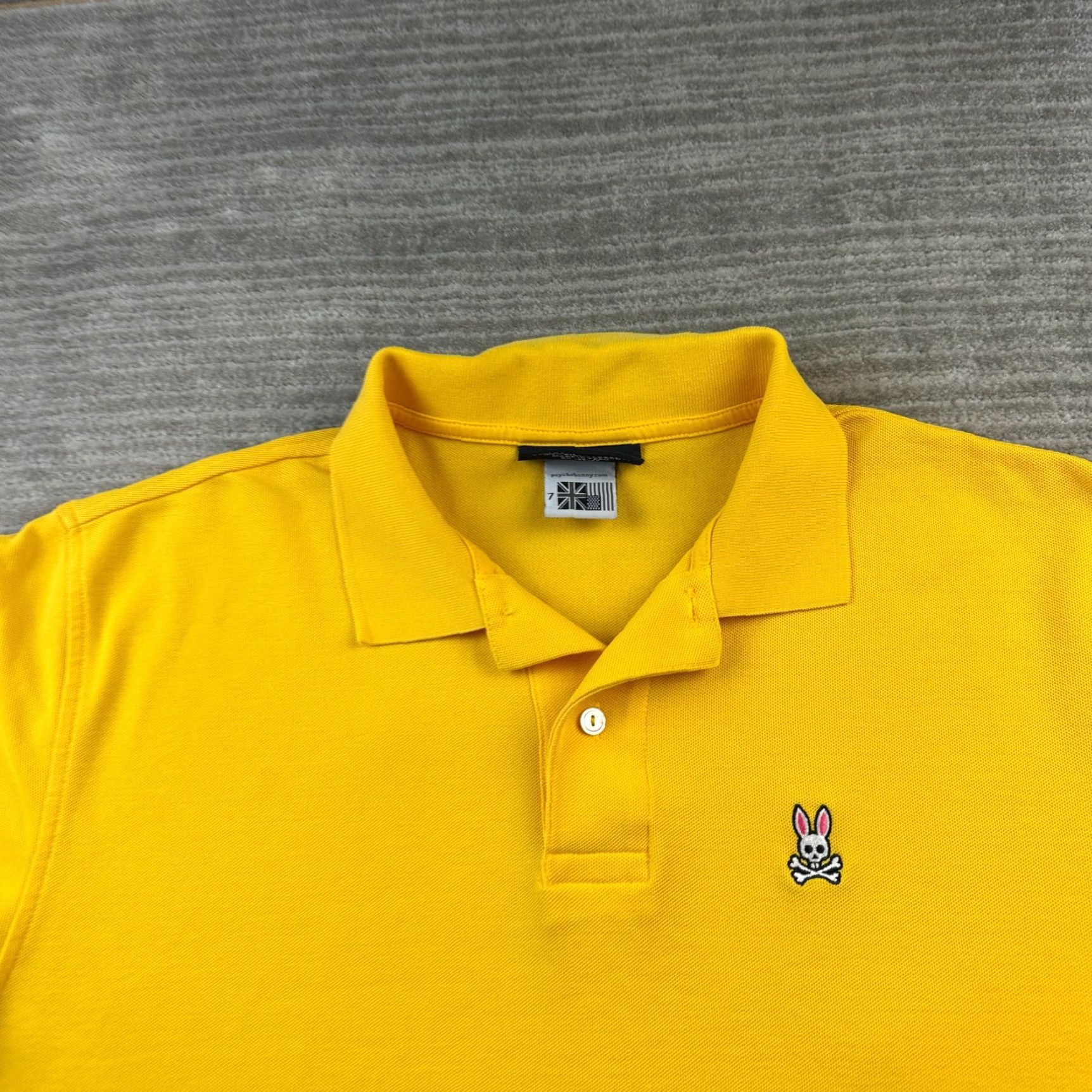 Psycho Bunny Psycho Bunny Polo Shirt Mens XL Color Orange Logo Cotton Piqué Short Sleeve Classic Fit Button Collar Size US XXL / EU 58 / 5 - 3 Thumbnail