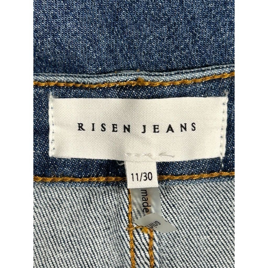 Other Risen High Rise Wide Cuffed Straight Denim Jeans - Sz 11/30 Size 30" / US 8 / IT 44 - 5 Thumbnail