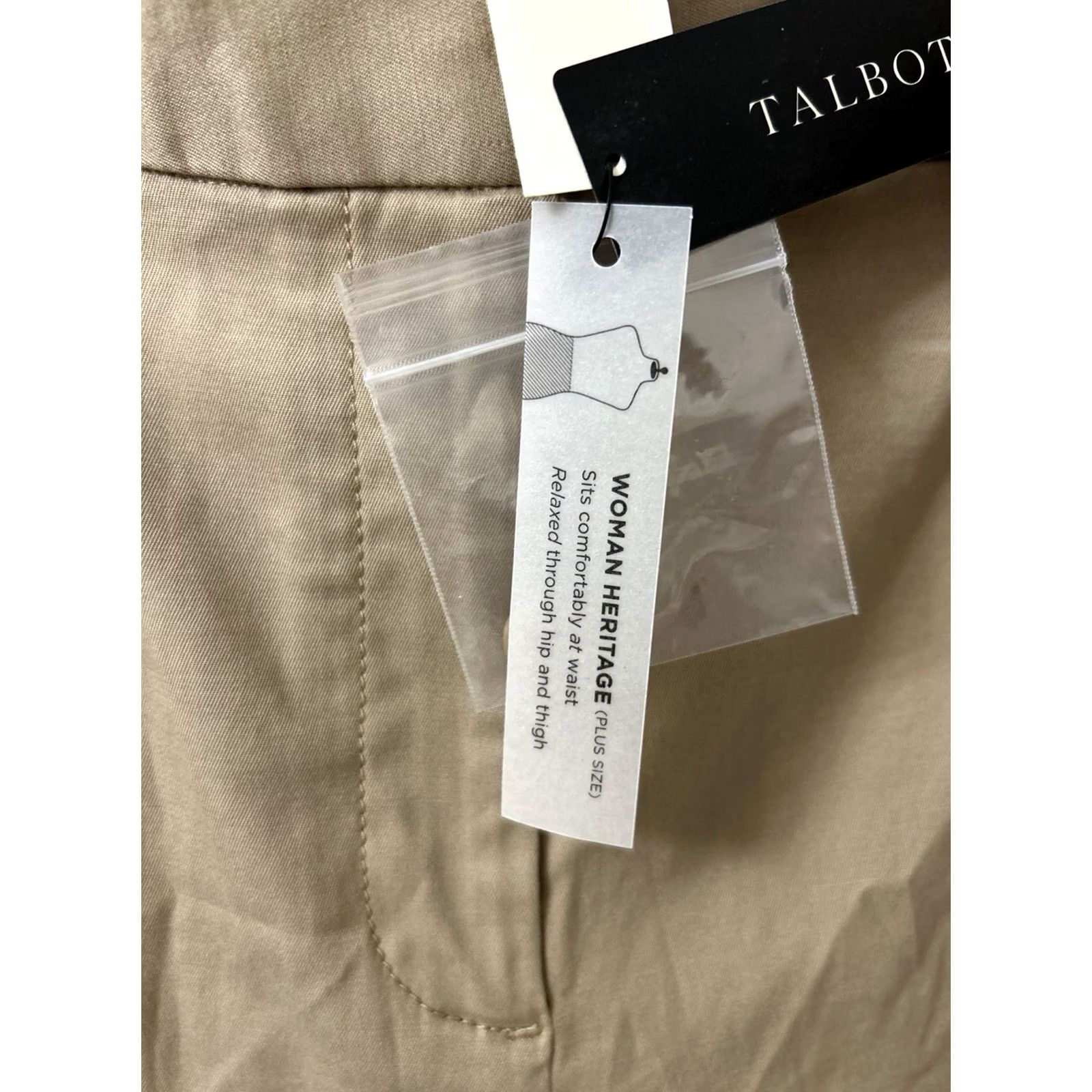 Talbots Talbots Heritage Pants Womens Sz 18W Tan Khaki Stretch Cotton Chino NWT 0 MSRP Size 40" / US 18 - 5 Thumbnail