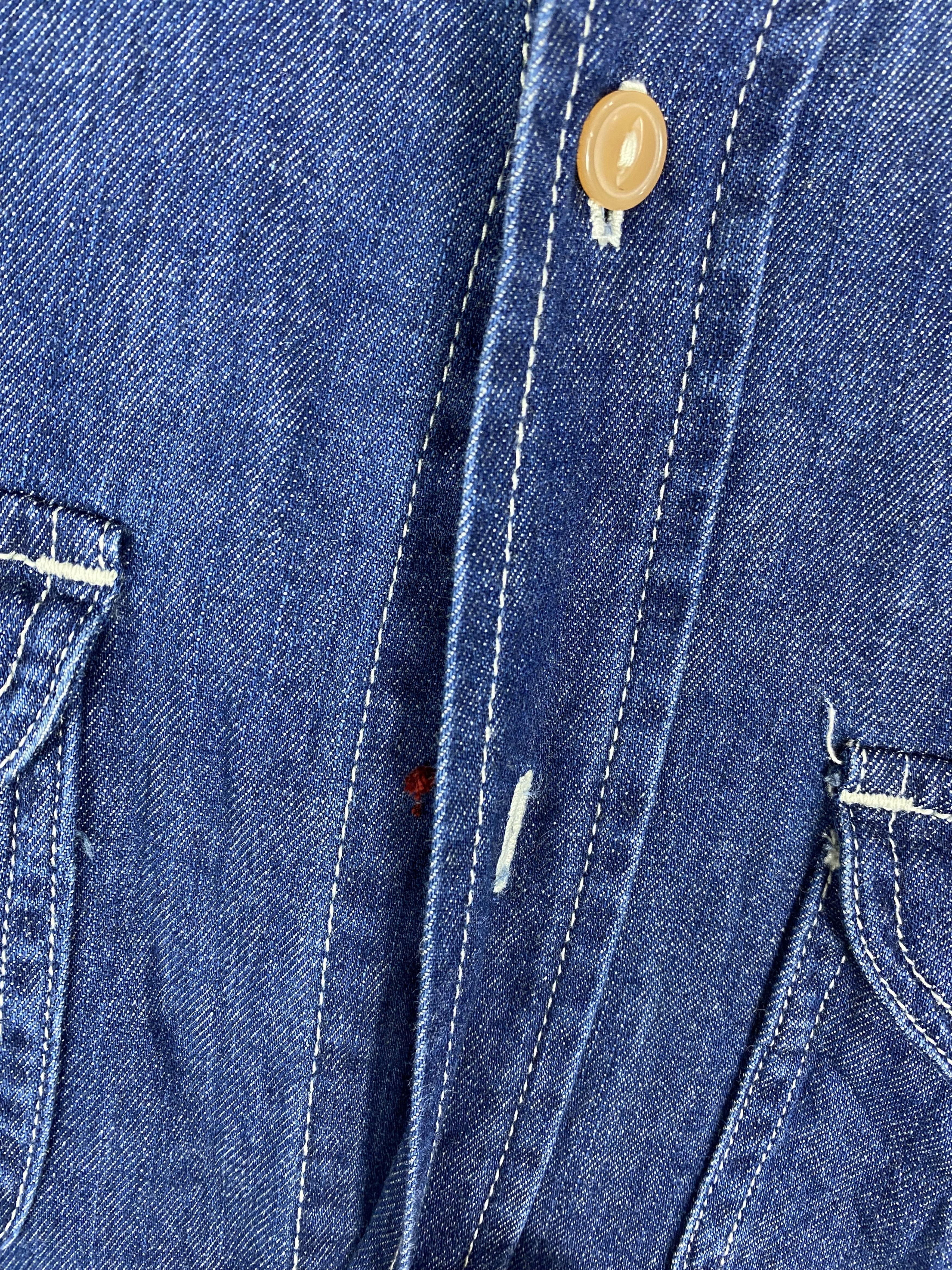 Edwin Vintage Edwin Buton Up Long Denim Jacket Size US S / EU 44-46 / 1 - 3 Thumbnail