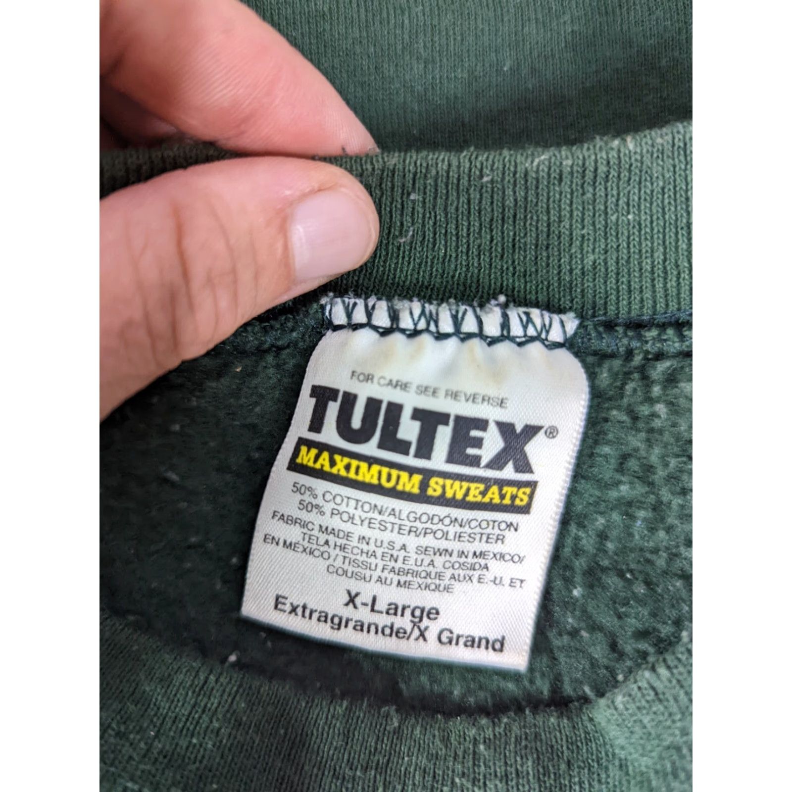 Tultex VINTAGE Green Bay Packers Sweatshirt Mens XL NFL Football Bigger Better XXL Size US XL / EU 56 / 4 - 4 Thumbnail
