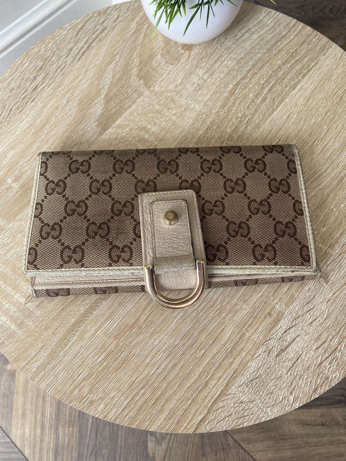 Gucci Vintage Gucci Logo Monogram Wallet Size ONE SIZE - 4 Thumbnail