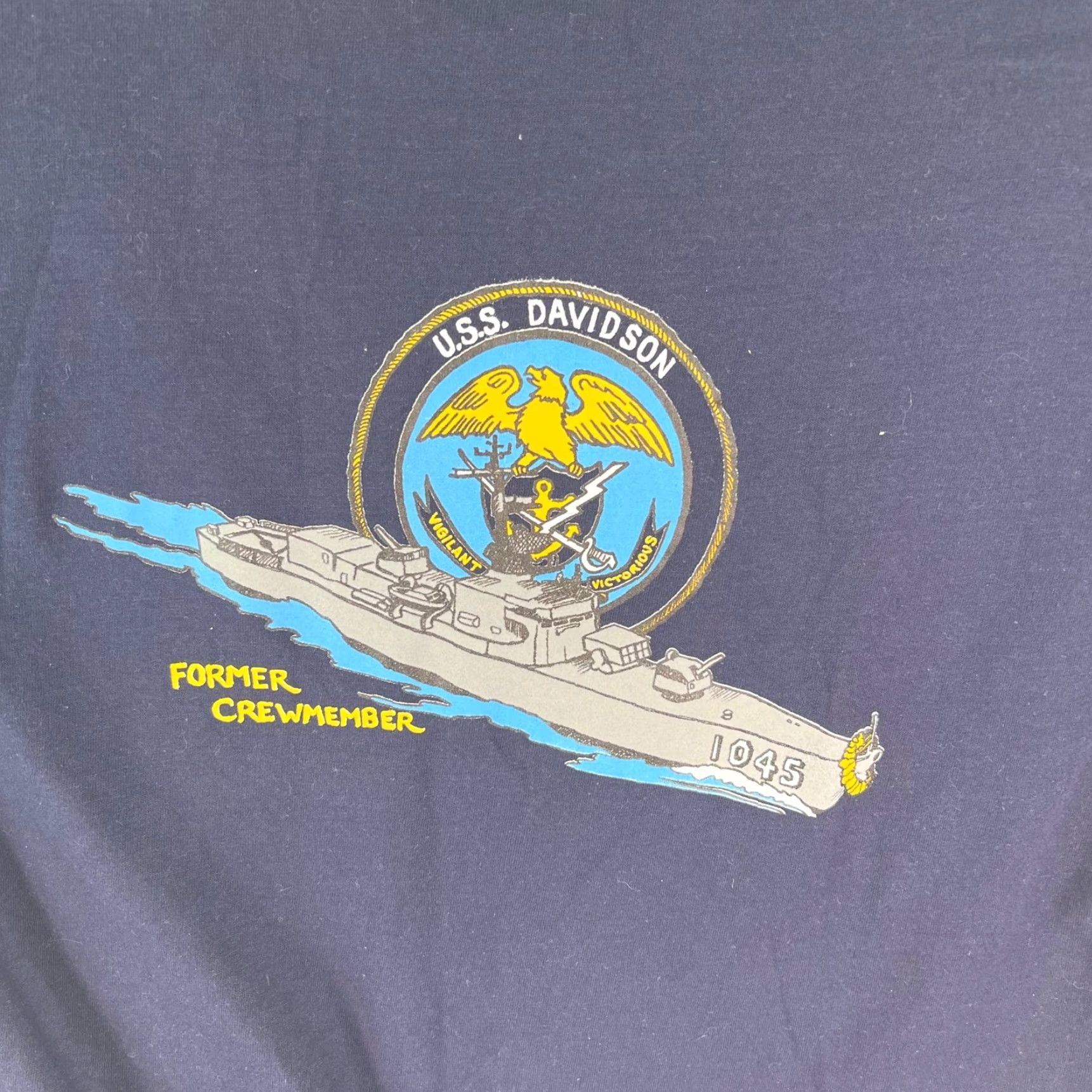 Vintage VINTAGE US Navy USS Davidson Reunion Graphic T-Shirt Men's XL Blue Size US XL / EU 56 / 4 - 6 Thumbnail