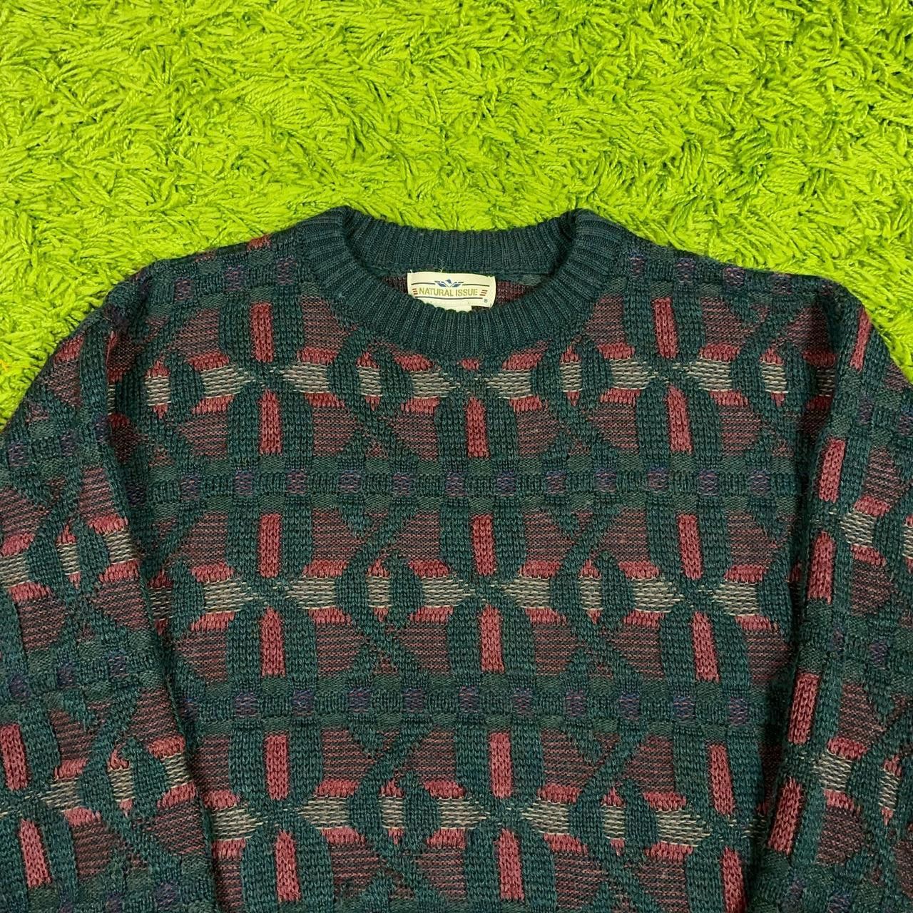 Vintage Vintage Grandpa Core Geometric Pattern Crewneck Sweater Size US M / EU 48-50 / 2 - 2 Thumbnail
