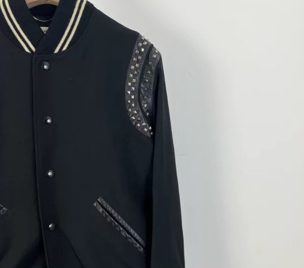Saint Laurent Paris × Yves Saint Laurent Saint Laurentslp rivet baseball jacket 2412-Nextarrow Size US S / EU 44-46 / 1 - 3 Thumbnail