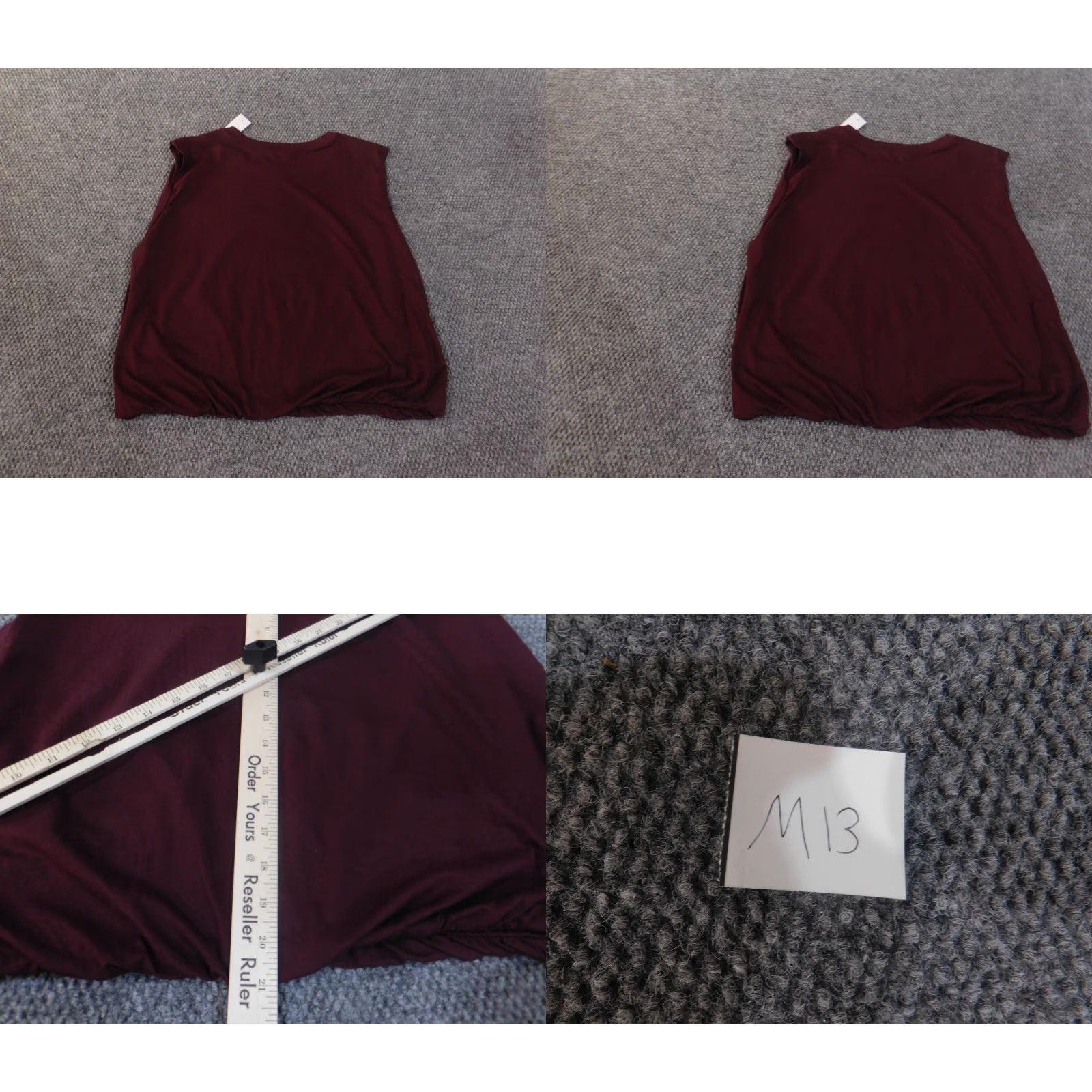 Ann Taylor Loft XL red sleeveless pullover blouse Women's Cotton Modal Knit Round Neck Casual Basic Stretch Size XL / US 12-14 / IT 48-50 - 8 Thumbnail