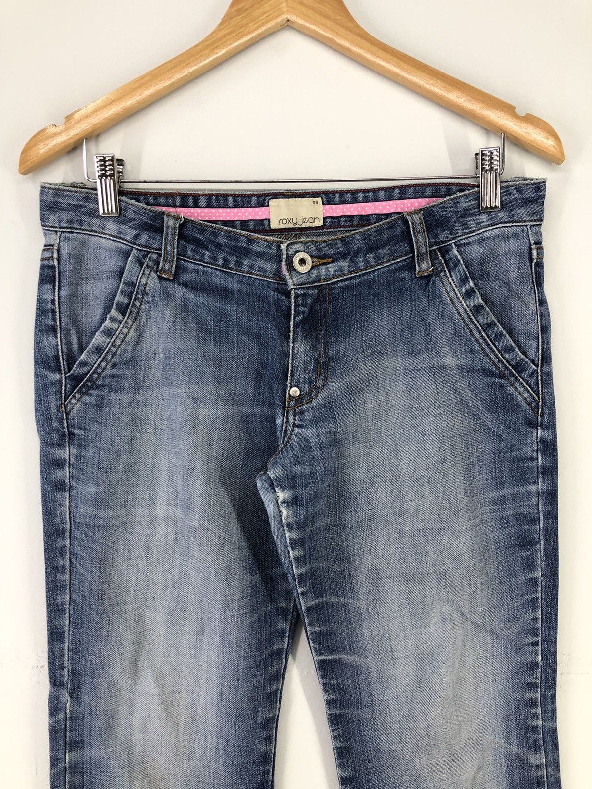 Japanese Brand × Quiksilver Roxy Jean Distressed Faded Blue Jeans Size 31" - 4 Thumbnail