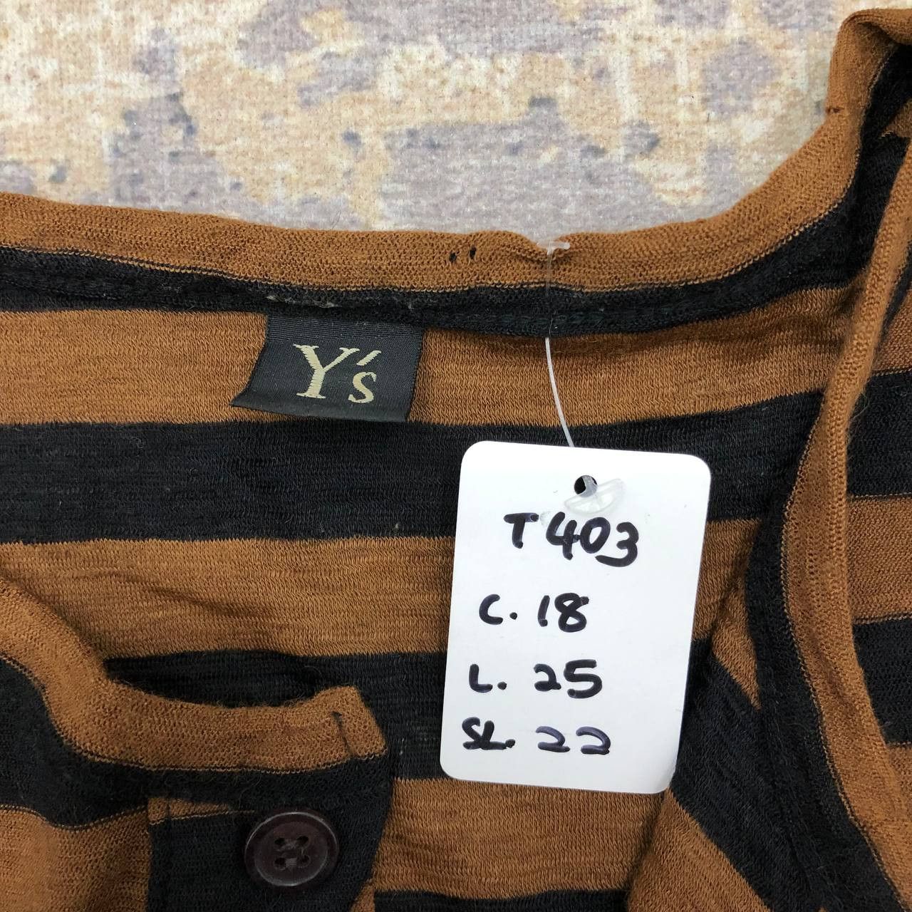 Y's × Yohji Yamamoto T403 YOHJI YAMAMOTO ICONIC STRIPED PUNK RIPPED TEE Size XS / US 0-2 / IT 36-38 - 5 Thumbnail