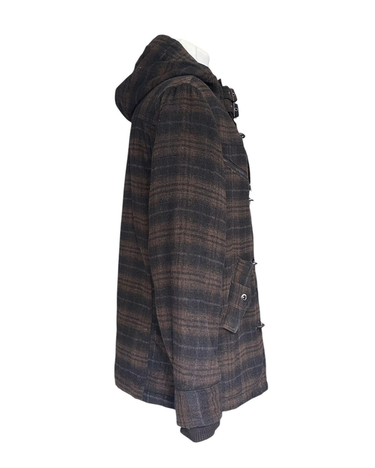 Japanese Brand Vintage CREATE BAREFOOT Plaid Wool Hoodie Jacket Size US XL / EU 56 / 4 - 6 Thumbnail