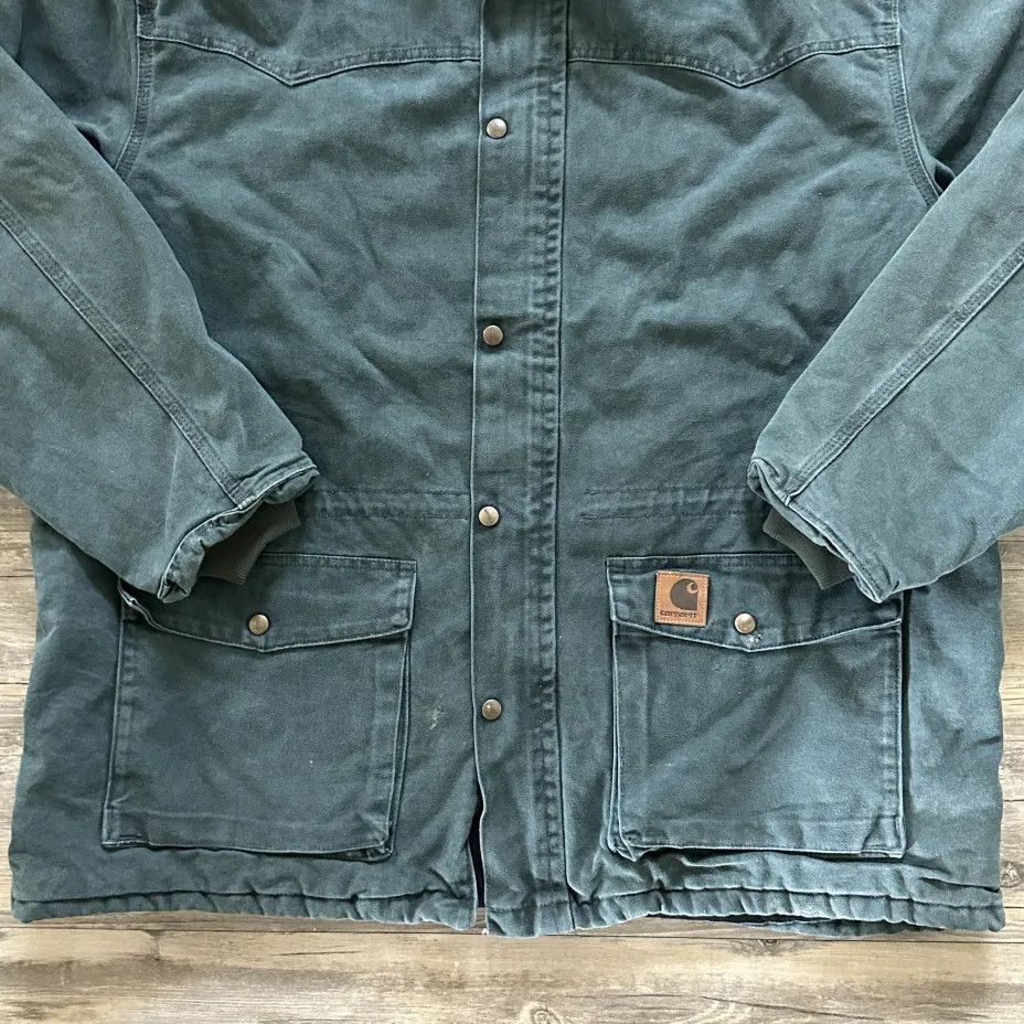 Carhartt Vintage Carhartt C08HTG Chore Barn Blanket Lined Coat Size US XL / EU 56 / 4 - 2 Thumbnail