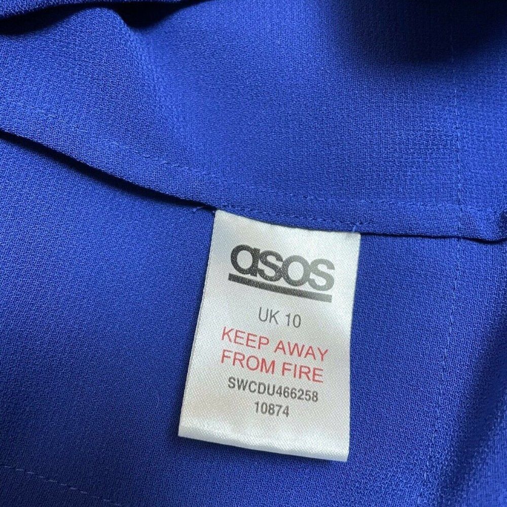 Asos ASOS Dress With Drawstring Blue Color Size UK 10 US M Size M / US 6-8 / IT 42-44 - 8 Thumbnail