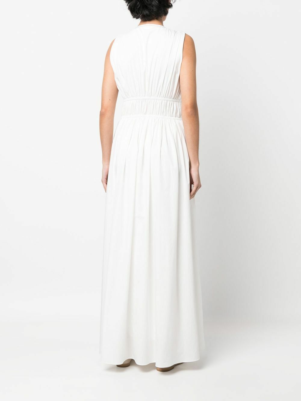 Brunello Cucinelli o1y0725 Maxi Dress in White Size S / US 4 / IT 40 - 4 Thumbnail