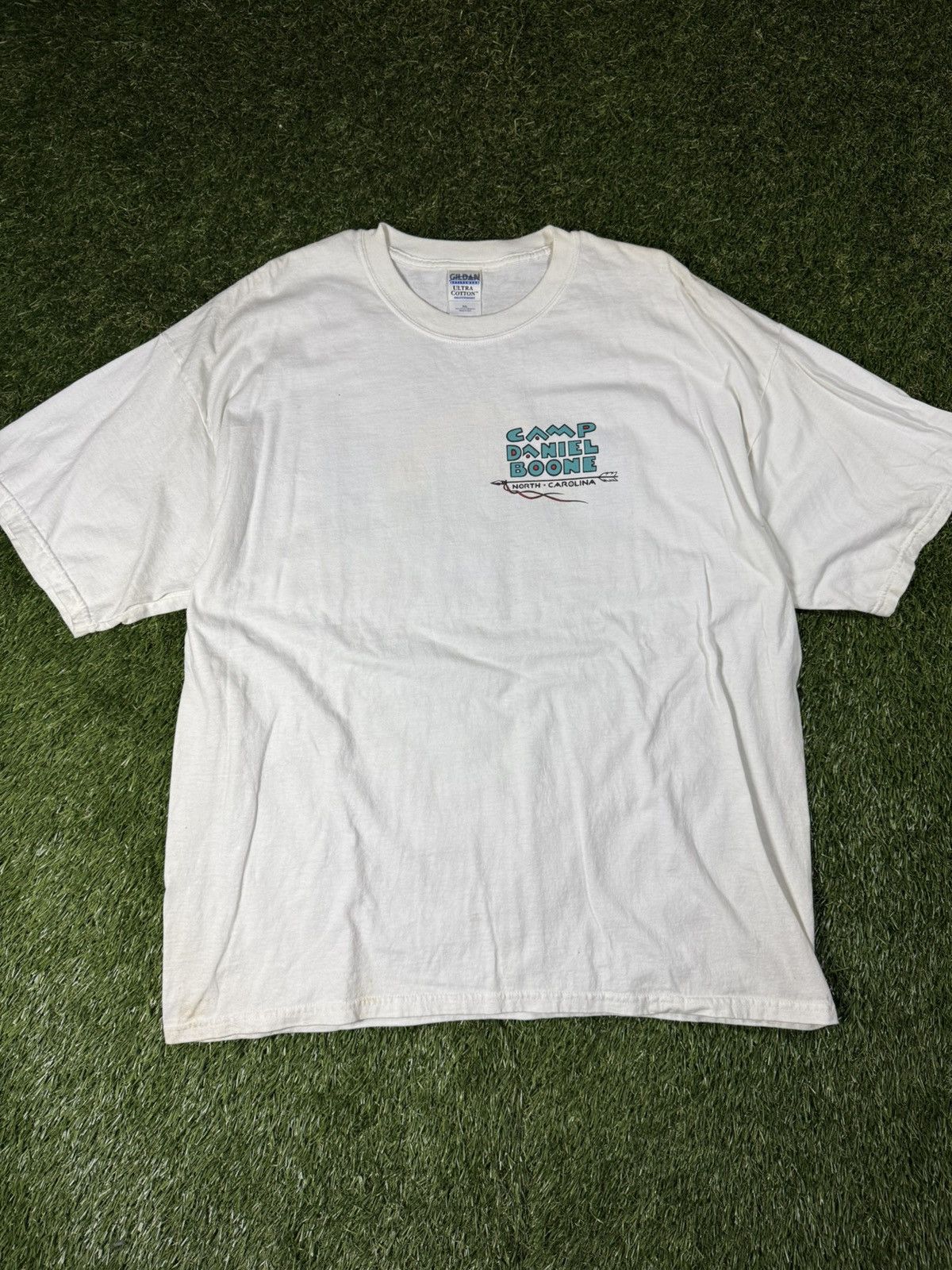 Vintage Vintage 90s Camp Boone Western Aztec Tribal Carolina Tee Size US XXL / EU 58 / 5 - 2 Thumbnail