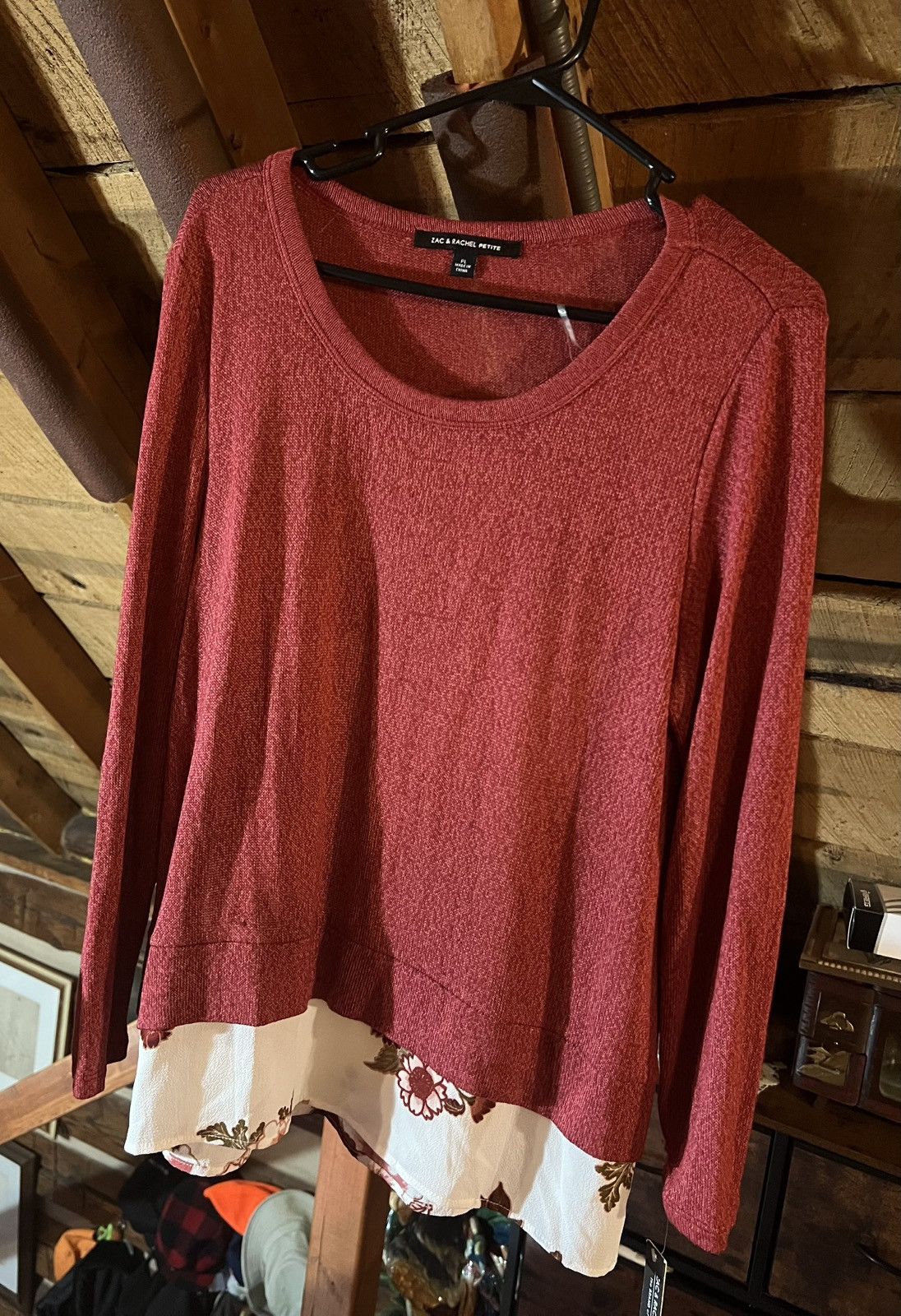 Other Zac & Rachel NWT Lightweight Top Blouse Floral Back Sz PL Size L / US 10 / IT 46 - 4 Thumbnail